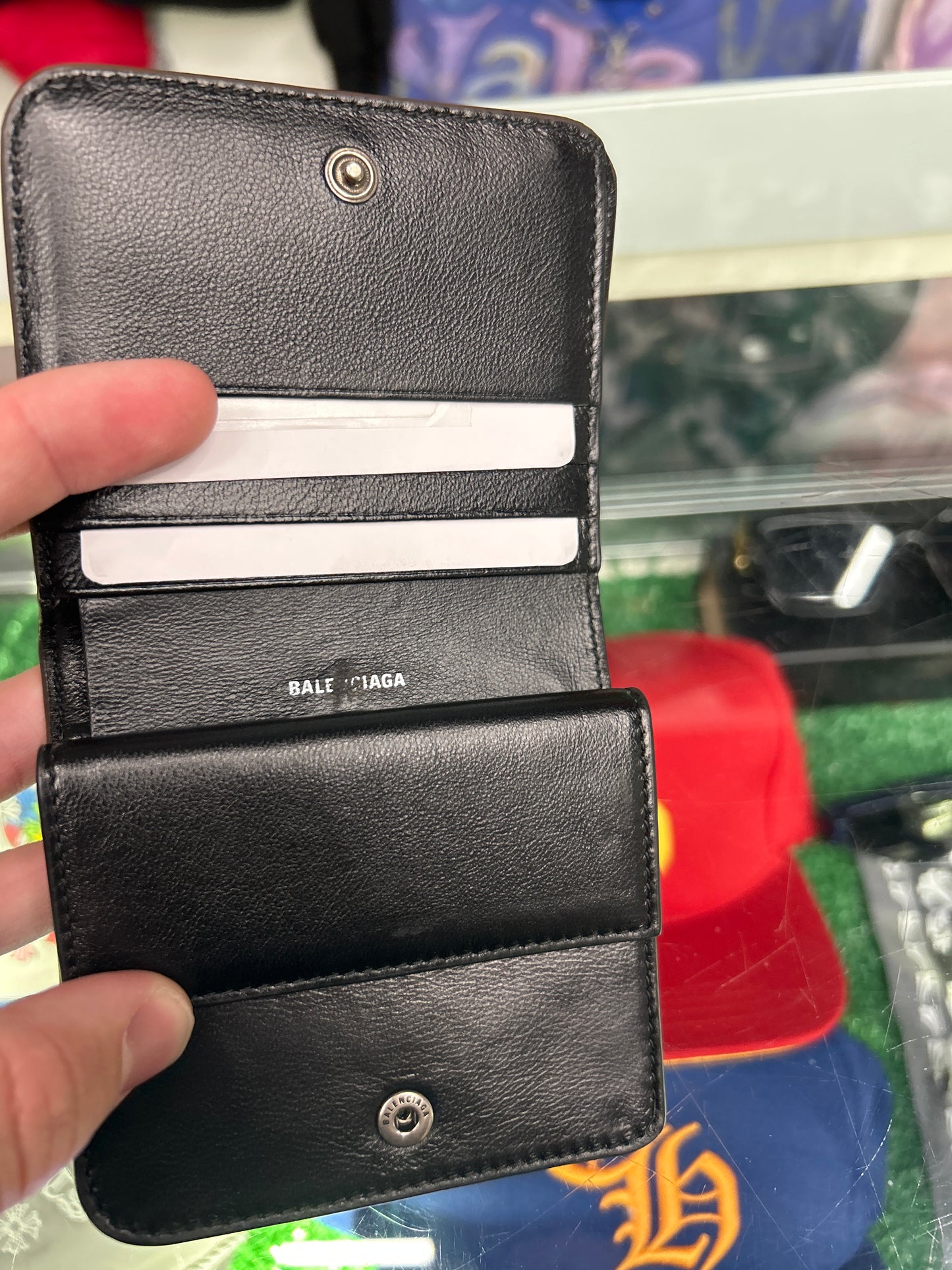 BALENCIAGA CASH MINI WALET LEOPARD PRINT (BRAND NEW) (FLAW SHOWN)