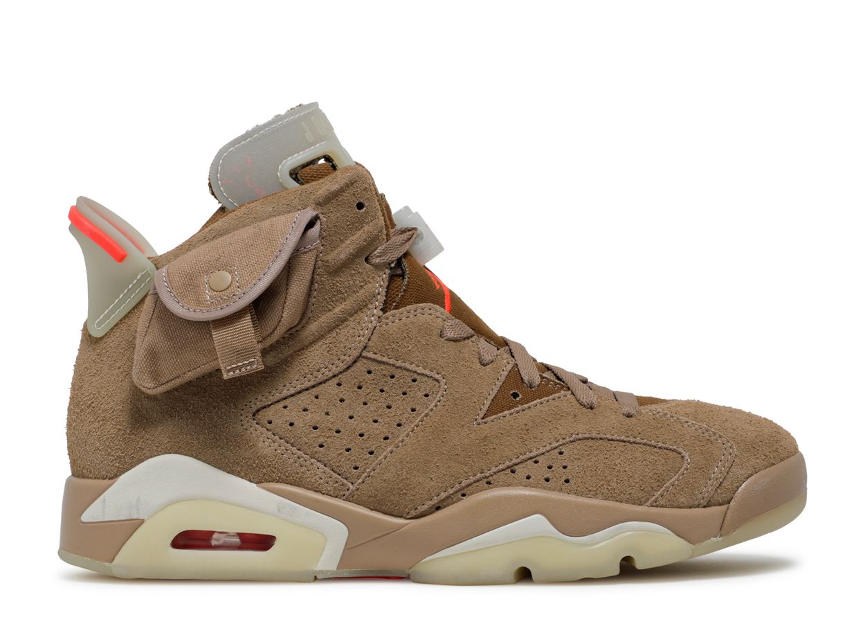 JORDAN 6 TRAVIS SCOTT BRITISH KHAKI (PRE OWNED W/ BOX)