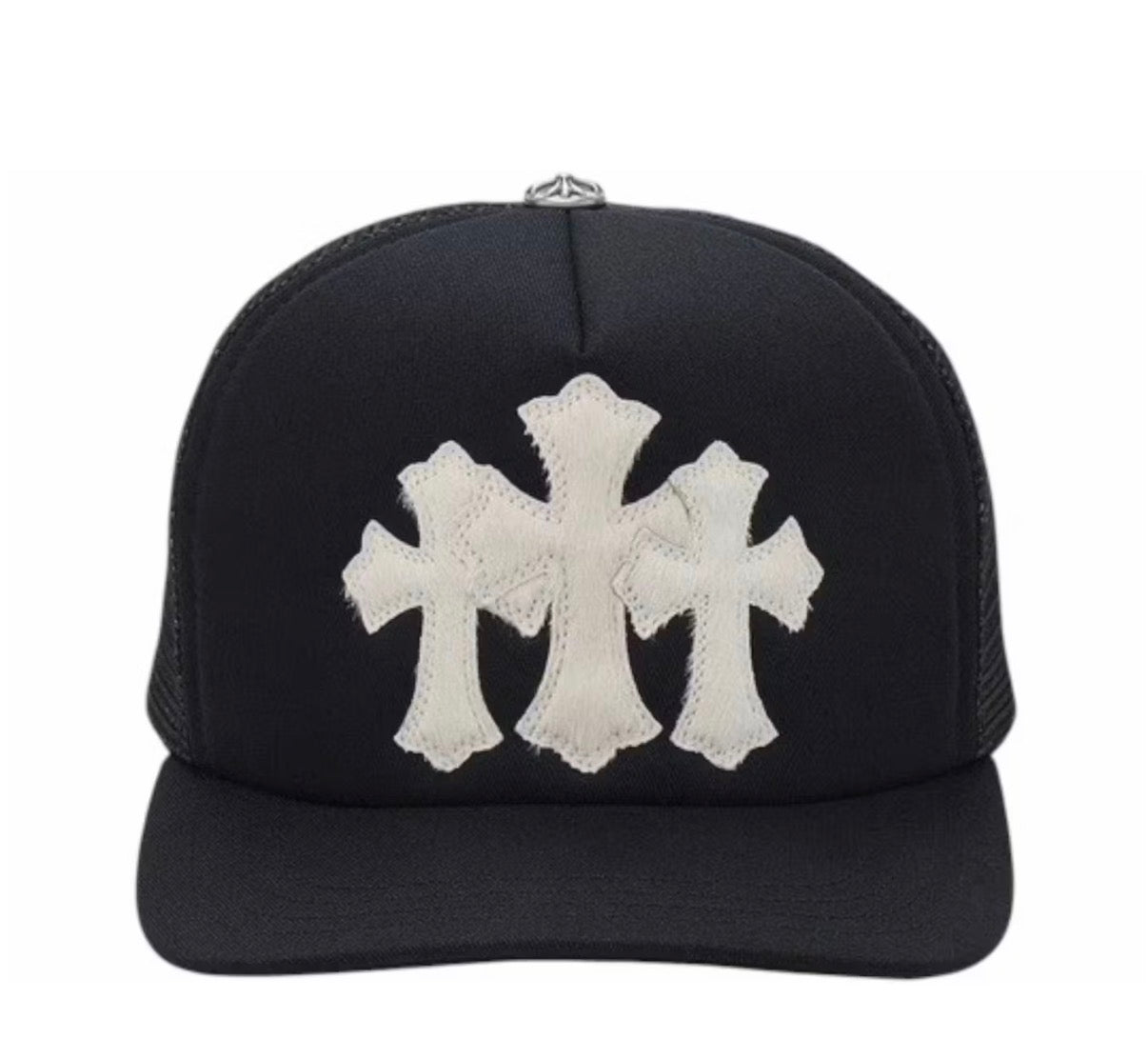 CHROME HEARTS WHITE CEMETERY CROSS CH TRUCKER HAT (VNDS)
