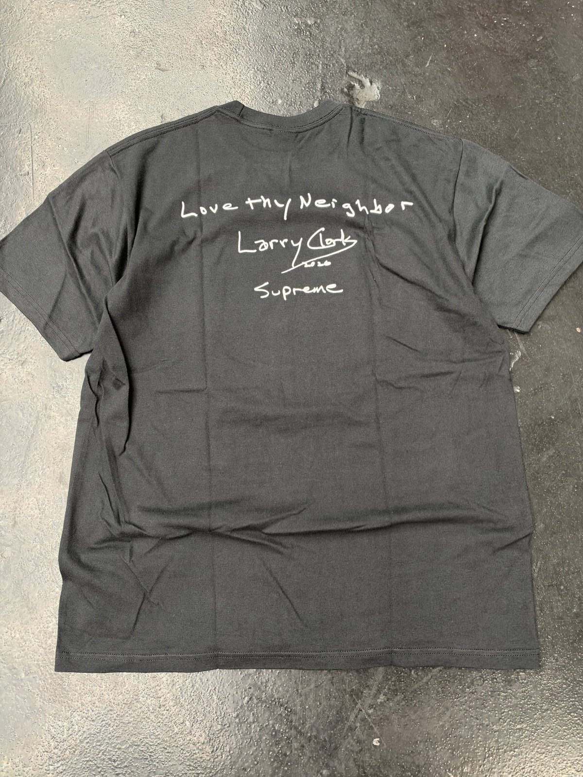 SUPREME X LARRY CLARK NEIGHBOR TEE BLACK (BRAND NEW)
