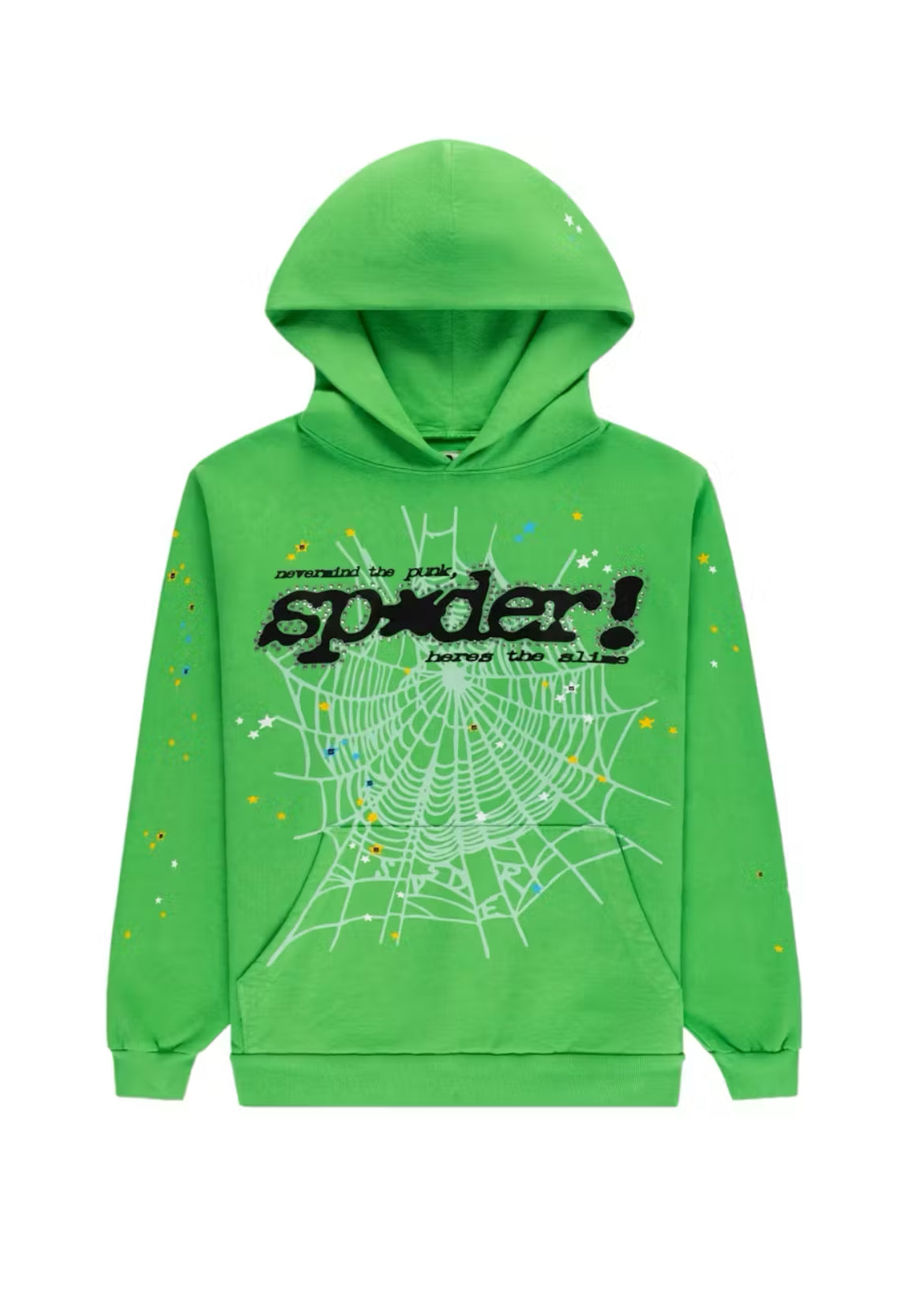SP5DER PUNK V2 RHINESTONE HOODIE (VNDS)