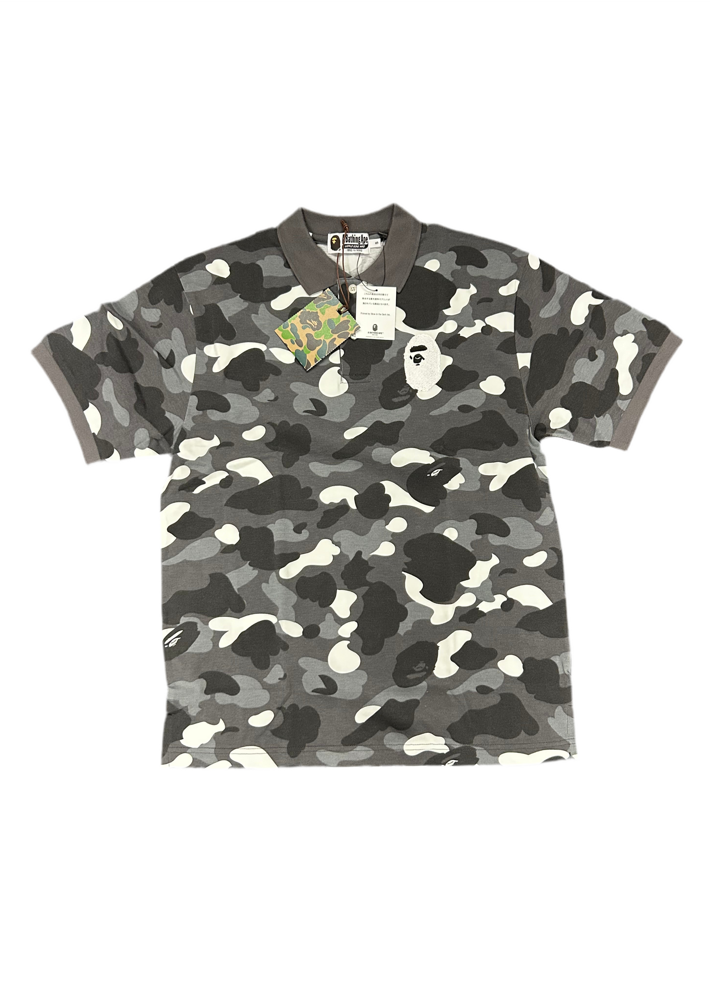 BAPE GREY CAMO POLO (BRAND NEW)