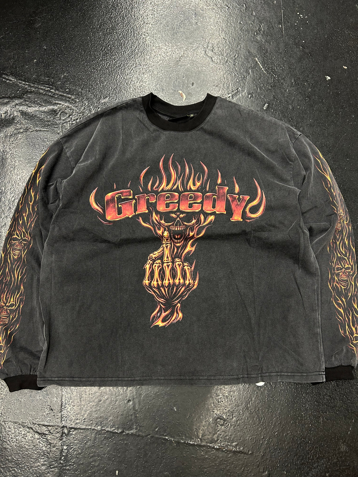 GREEDY UNIT FLAME LONG SLEEVE (BRAND NEW)