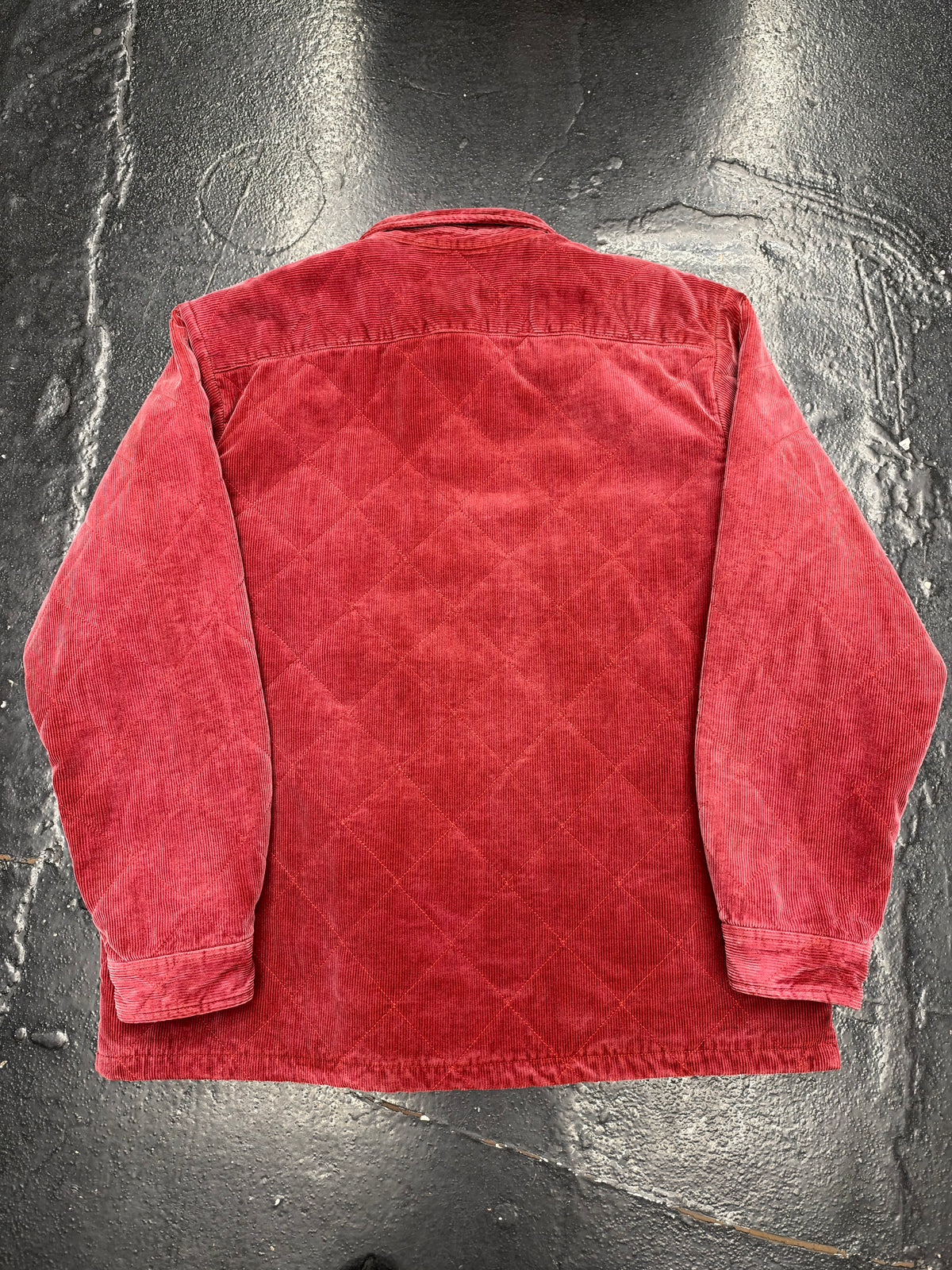 SUPREME QUILTED CORDUROY SHIRT RUST (PRE-OWNED)