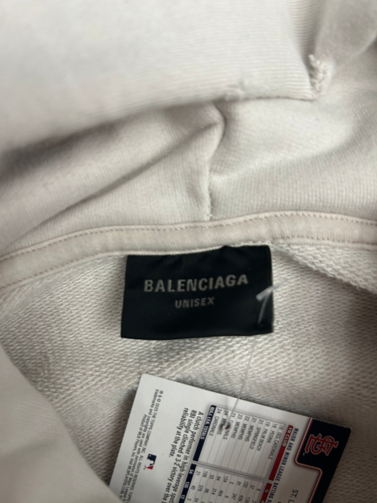 BALENCIAGA BE DIFFERENT HOODIE WHITE (PRE-OWNED)