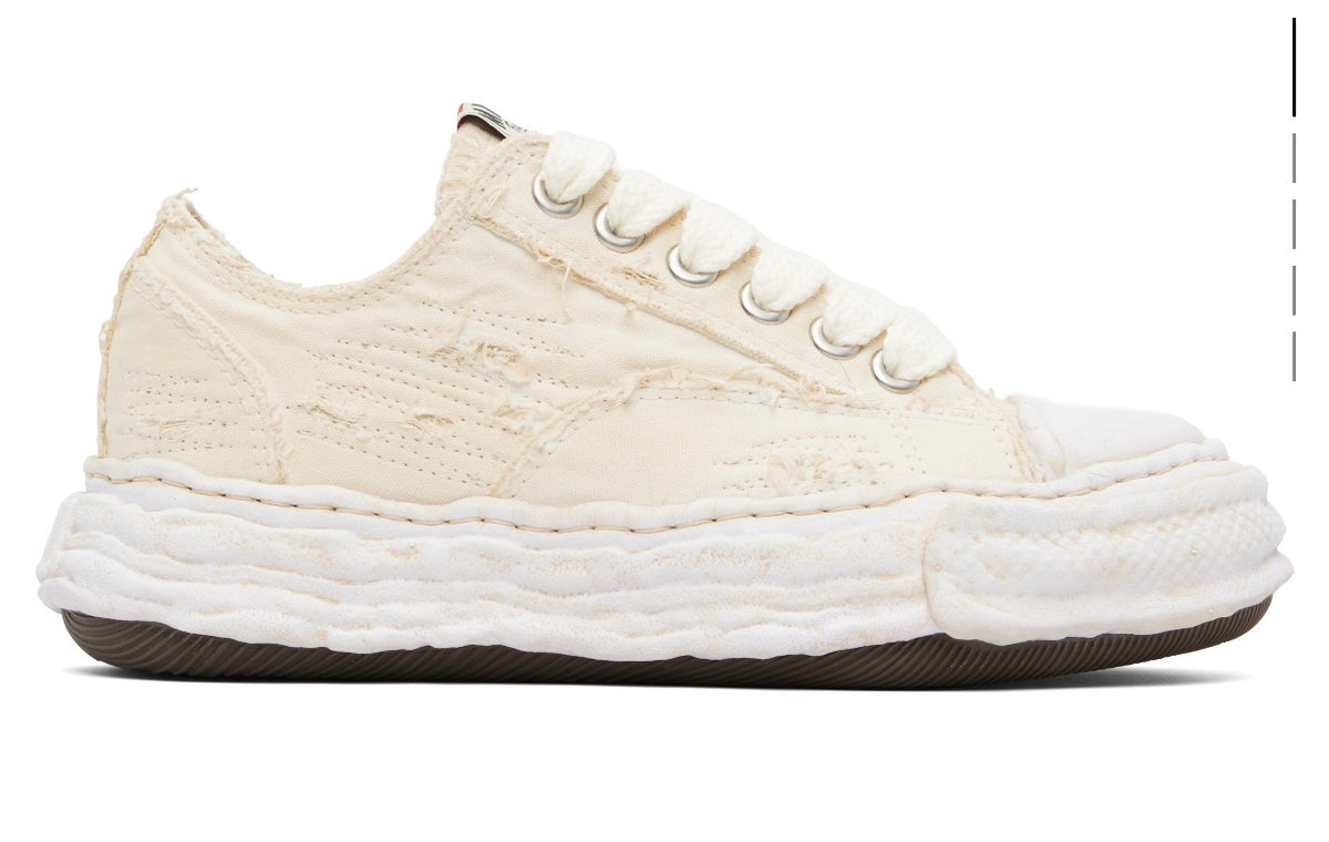 MAISON MIHARA YASUHIRO OFF-WHITE PETERSON23 SOLE RIPPED OVERDYE CANVAS