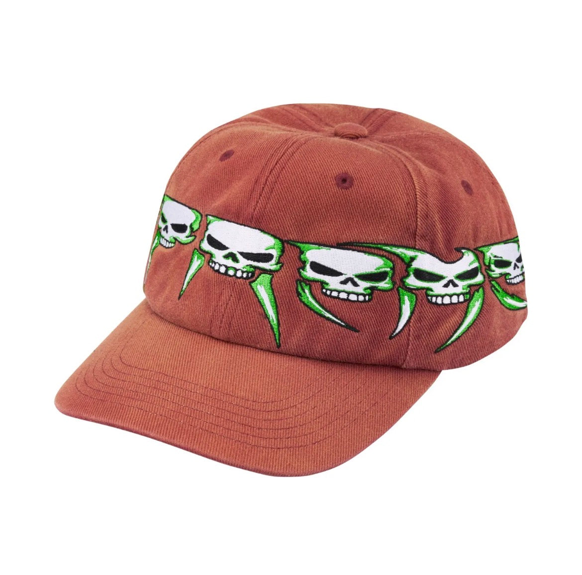 SUPREME SKULLS SPELLOUT 6-PANEL “RUST” (BRAND NEW)