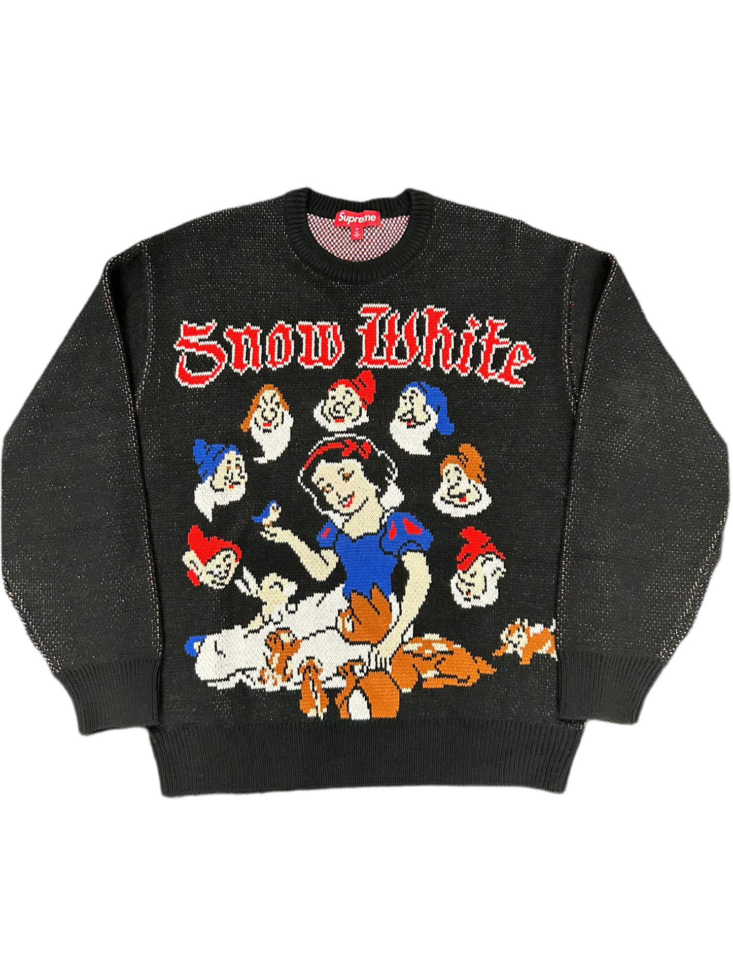 SUPREME SNOW WHITE BLACK SWEATER (BRAND NEW)