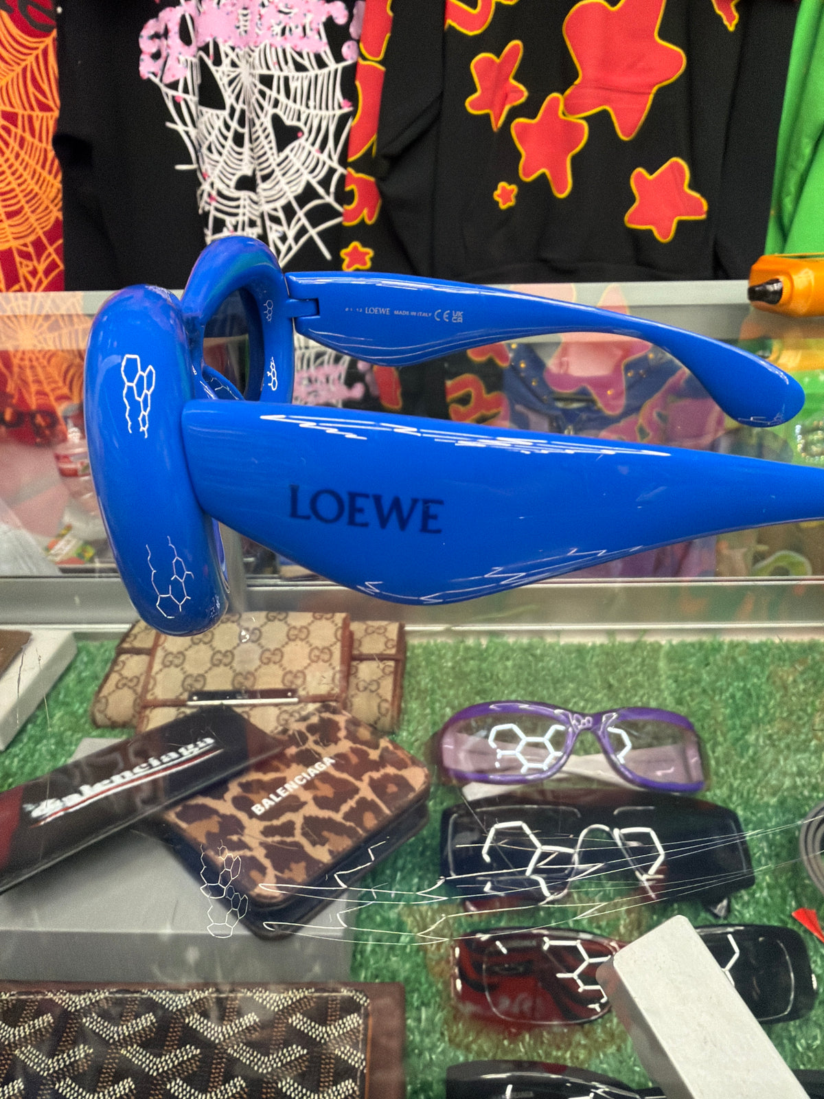 LOEWE BLUE INFLATED SUNGLASSES (PRE-OWNED W/ REPLACEMENT CASE)
