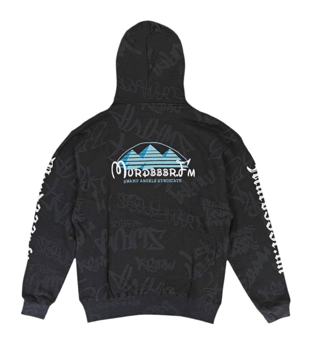 MURD333R FM BLACK DISN333Y ZIP UP HOODIE (BRAND NEW)