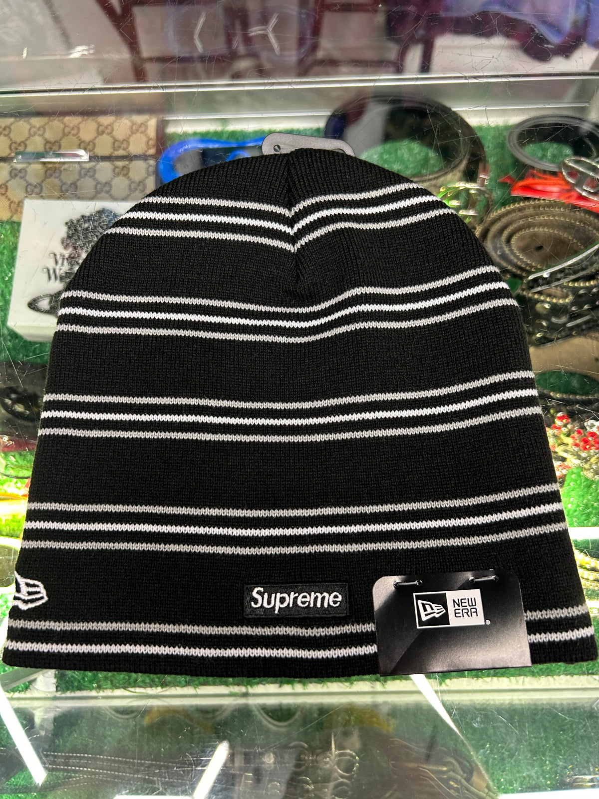 SUPREME NEW ERA STRIPE BEANIE (BRAND NEW)