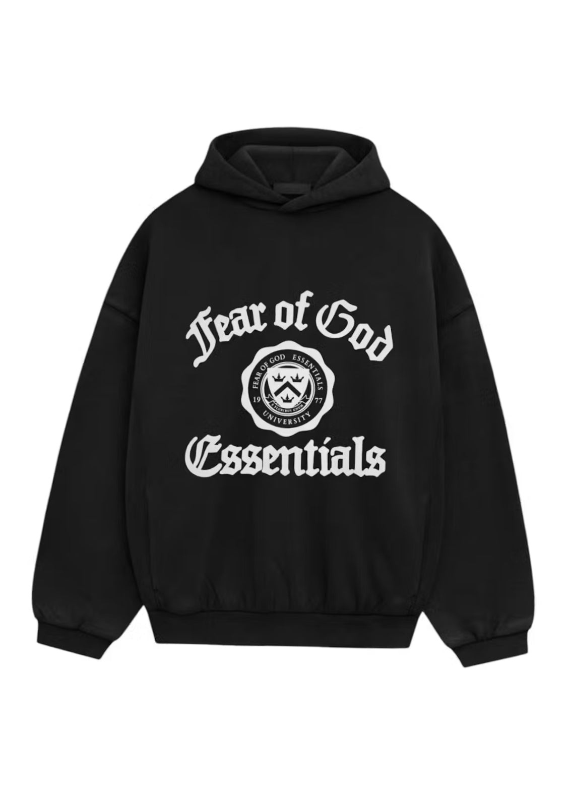ESSENTIALS FEAR OF GOD FLEECE VINTAGE SHRUNKEN HOODIE (PRE-OWNED)