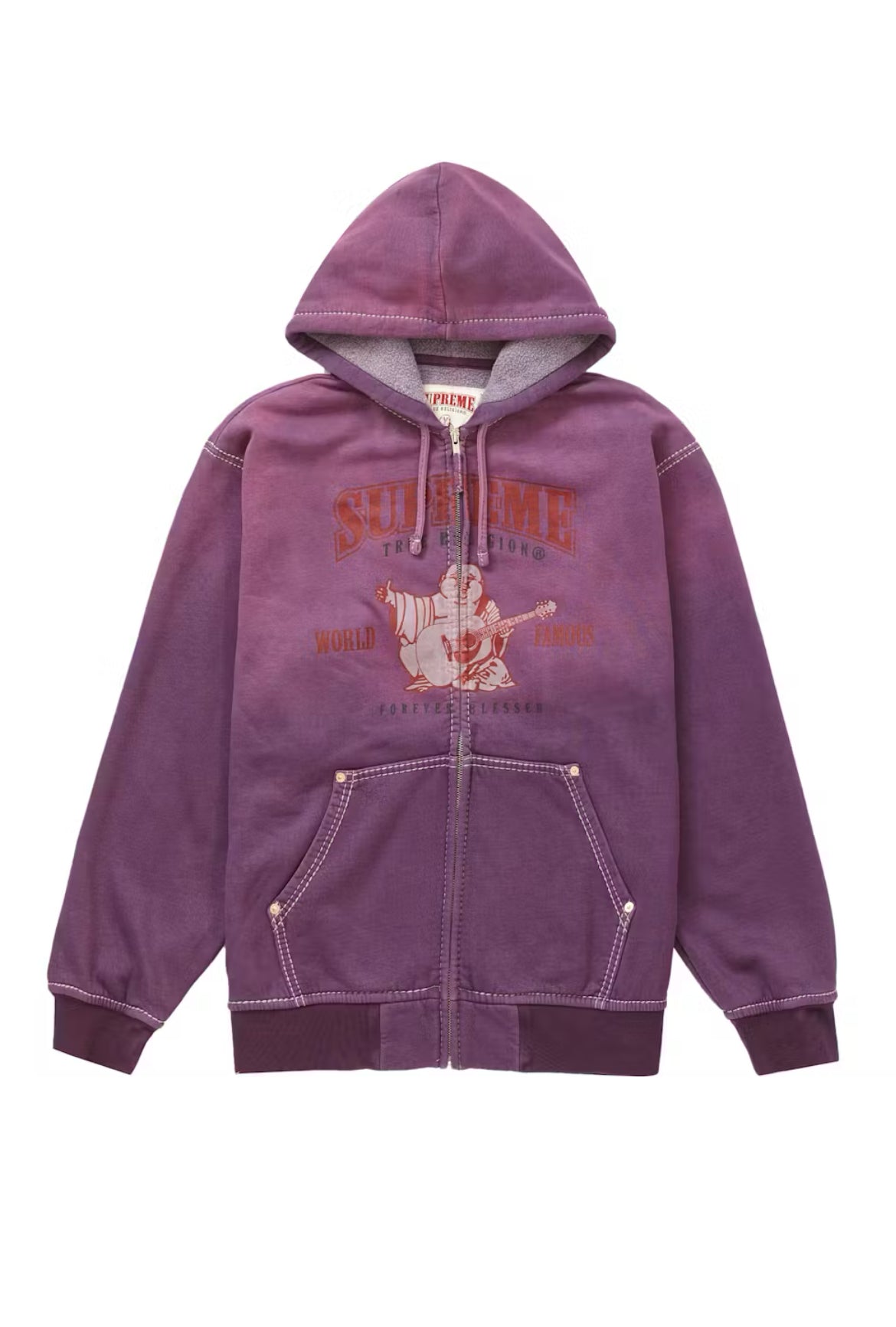 SUPREME X TRUE RELIGION PURPLE ZIP UP (PREOWNED)