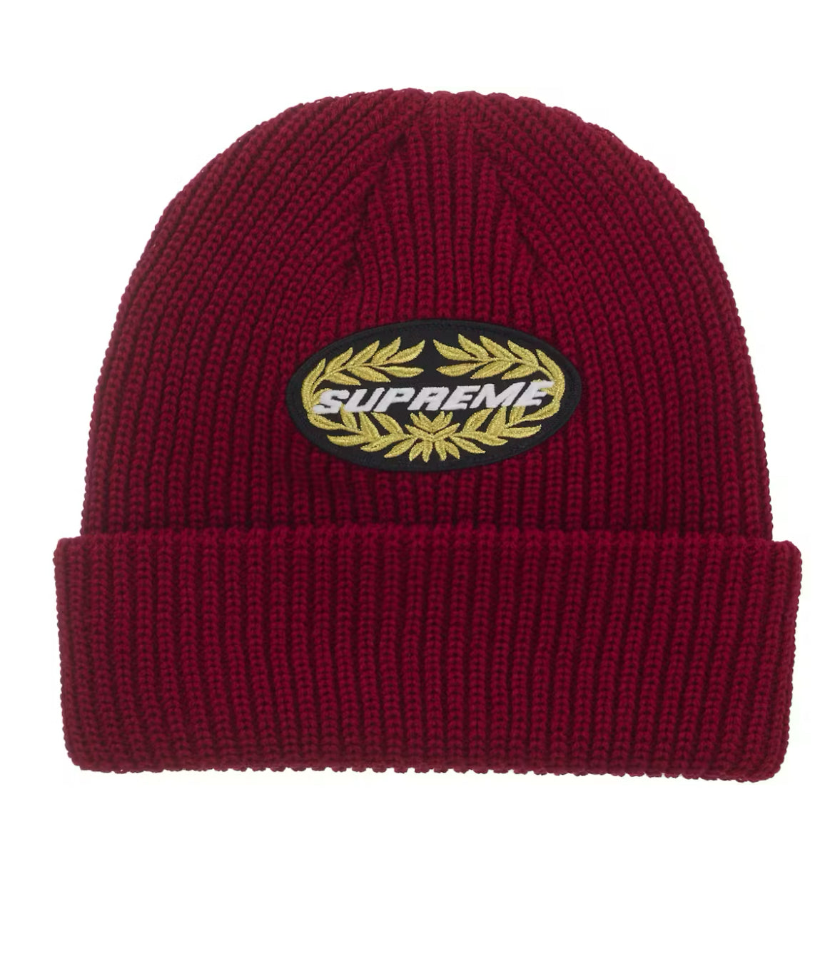 SUPREME THERMAL MAROON CREST BEANIE (BRAND NEW)