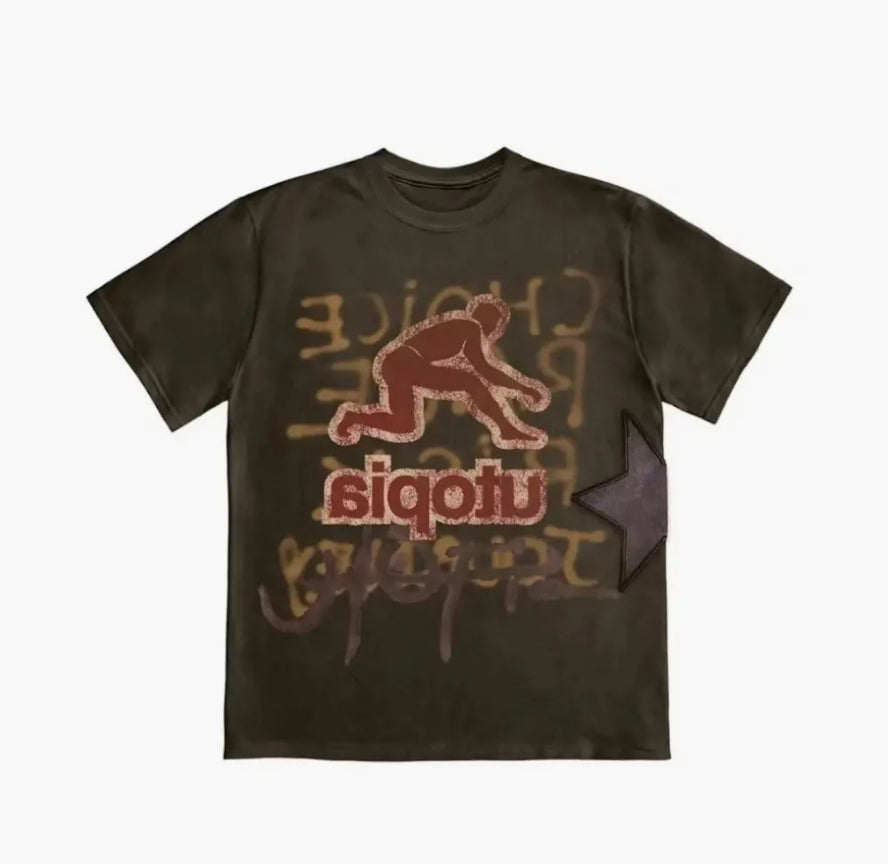 TRAVIS SCOTT CACTUS JACK UTOPIA BROWN TEE (BRAND NEW)