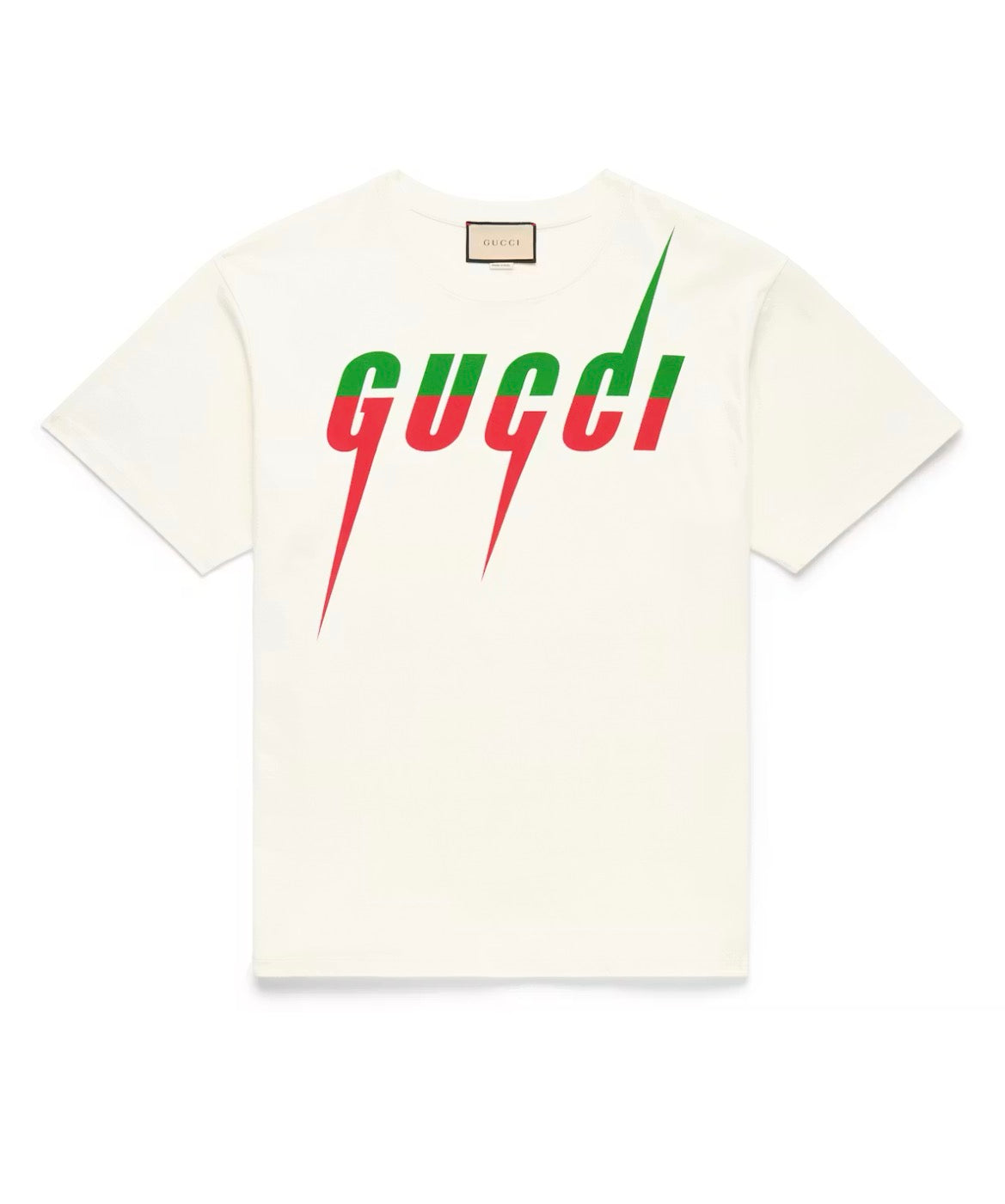 GUCCI WHITE BLADE TEE (BRAND NEW) (TAGGED M FITS L)