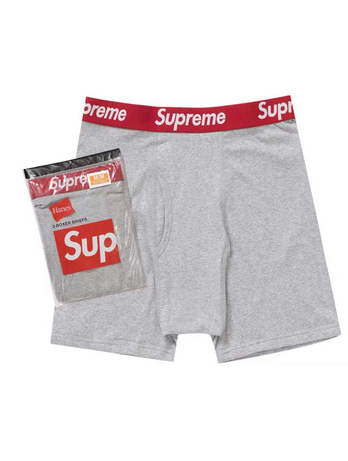 SUPREME SINGLE PAIR GREY BOXER BRIEFS (BRAND NEW)