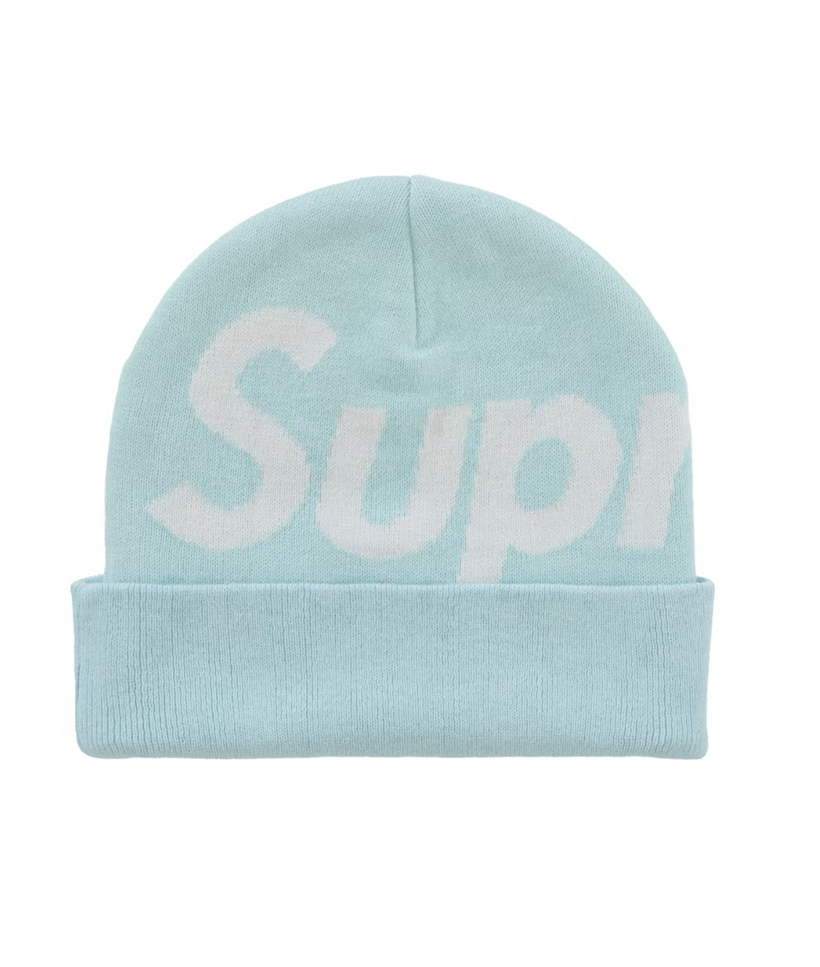 SUPREME BIG LOGO SKY BLUE BEANIE (BRAND NEW)