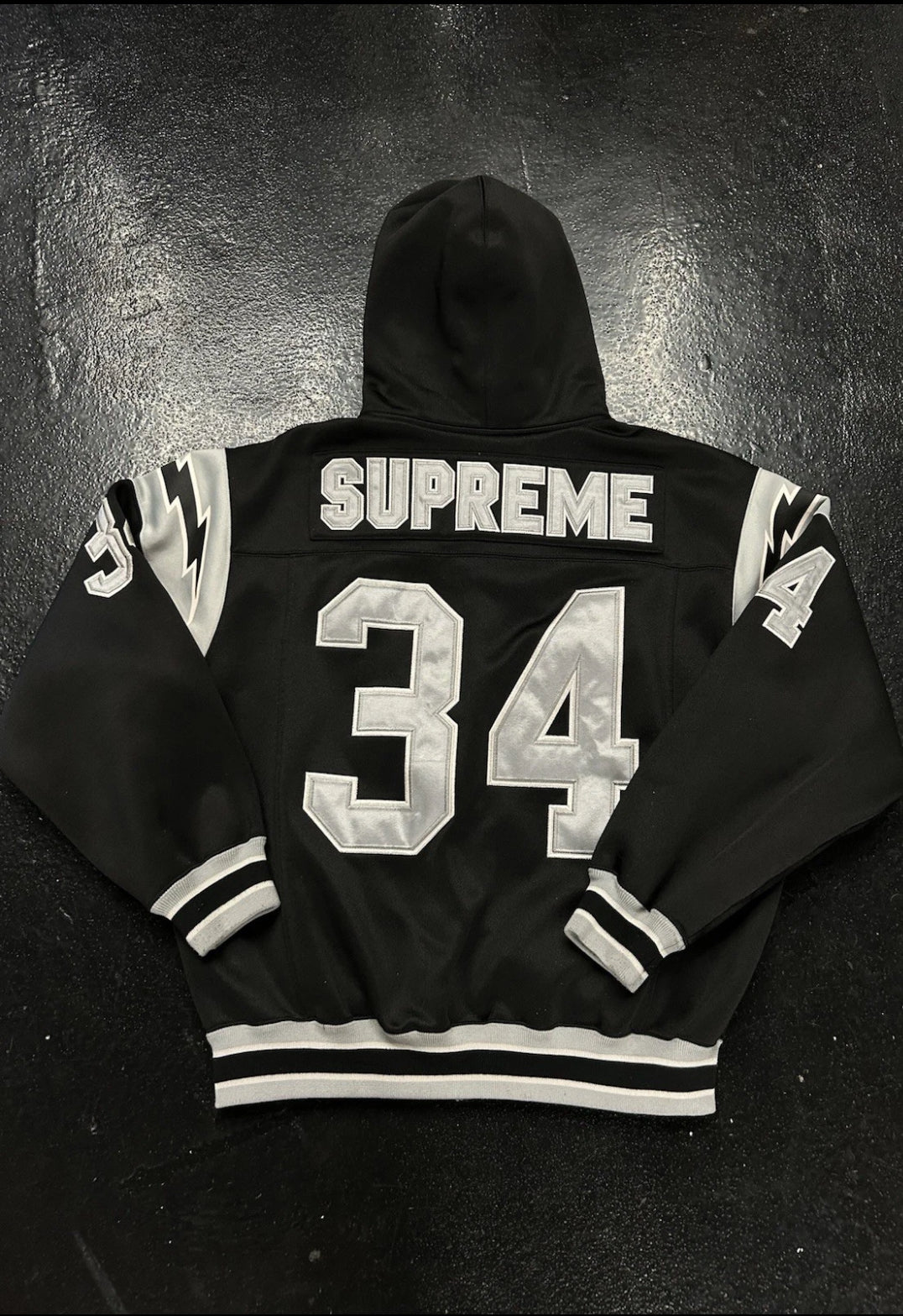 SUPREME HOODIE JERSEY 34 (PRE OWNED)