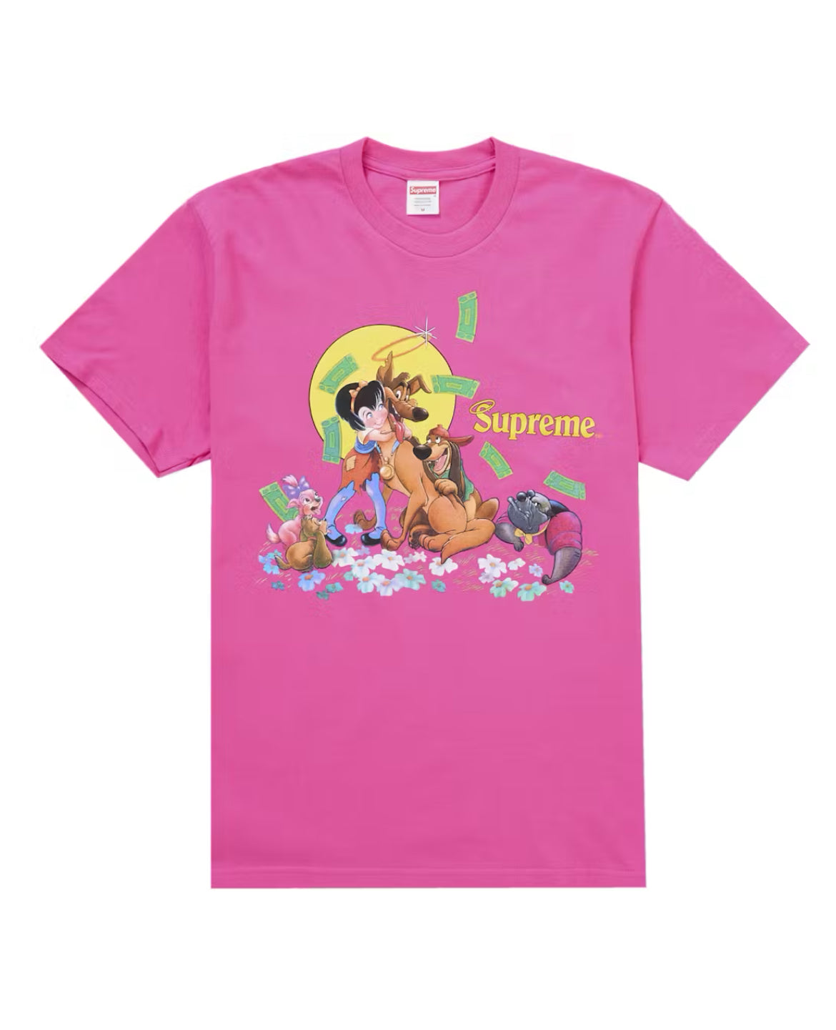 SUPREME ALL DOGS GO TO HEAVEN PINK TEE (BRAND NEW)