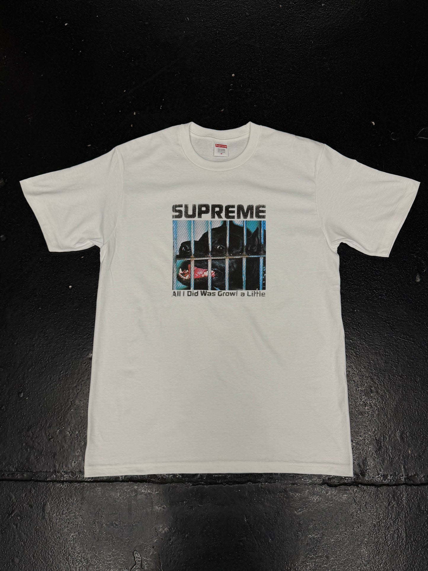 SUPREME WHITE GROWL TEE (BRAND NEW)