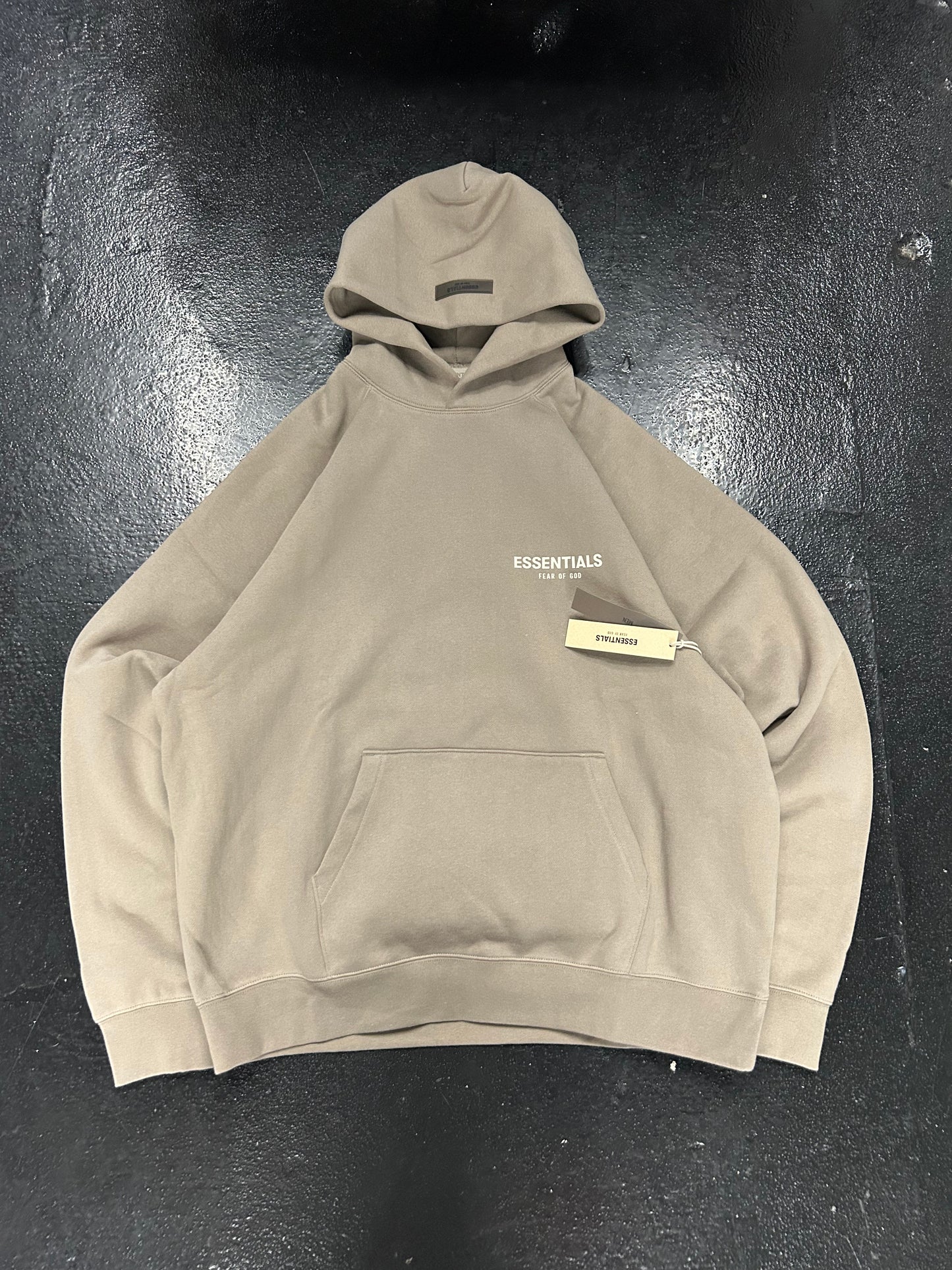 ESSENTIALS DARK TAN HOODIE (BRAND NEW)