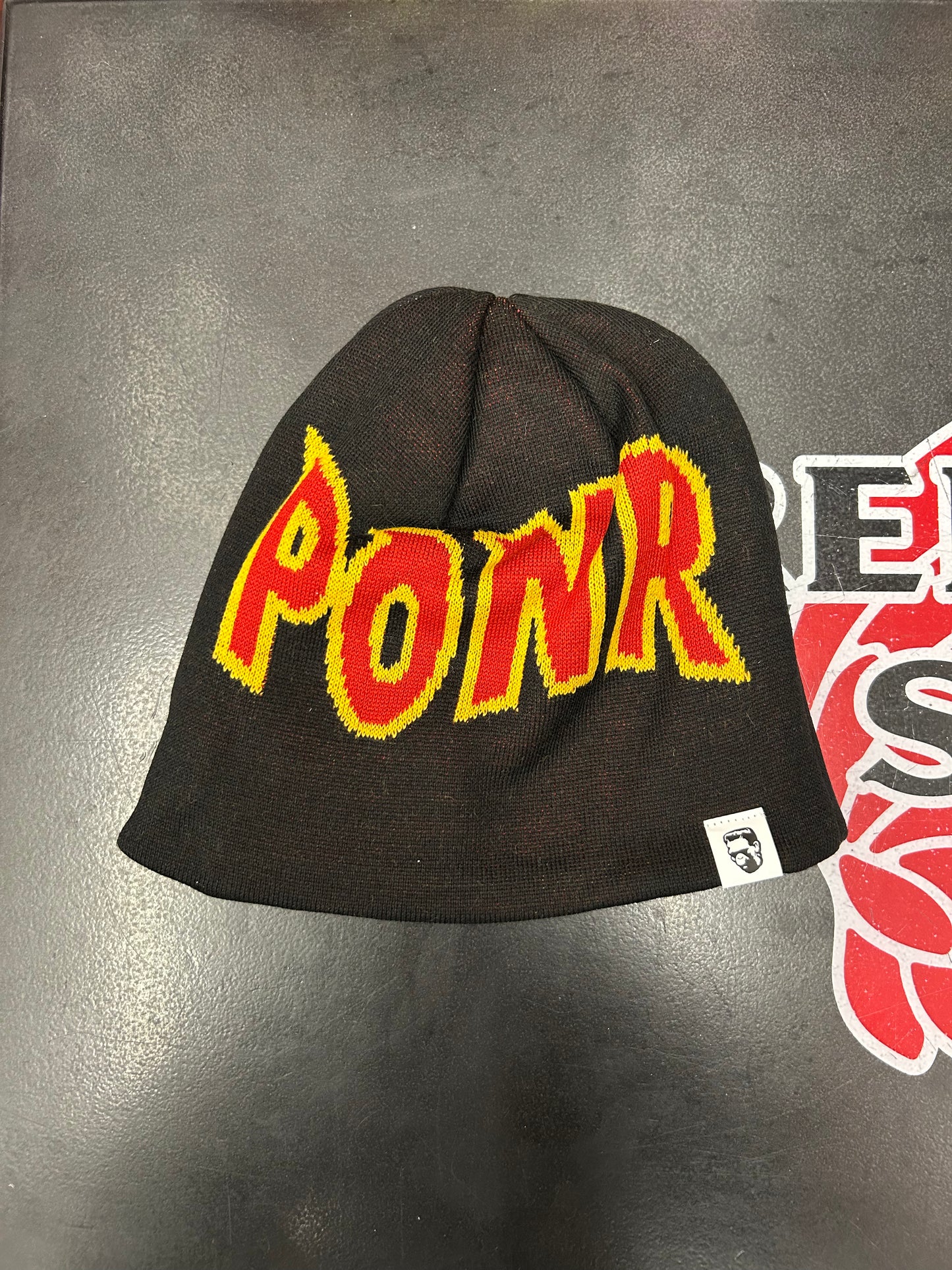 BAPE SHARK FACE BLACK PONR BEANIE (BRAND NEW)