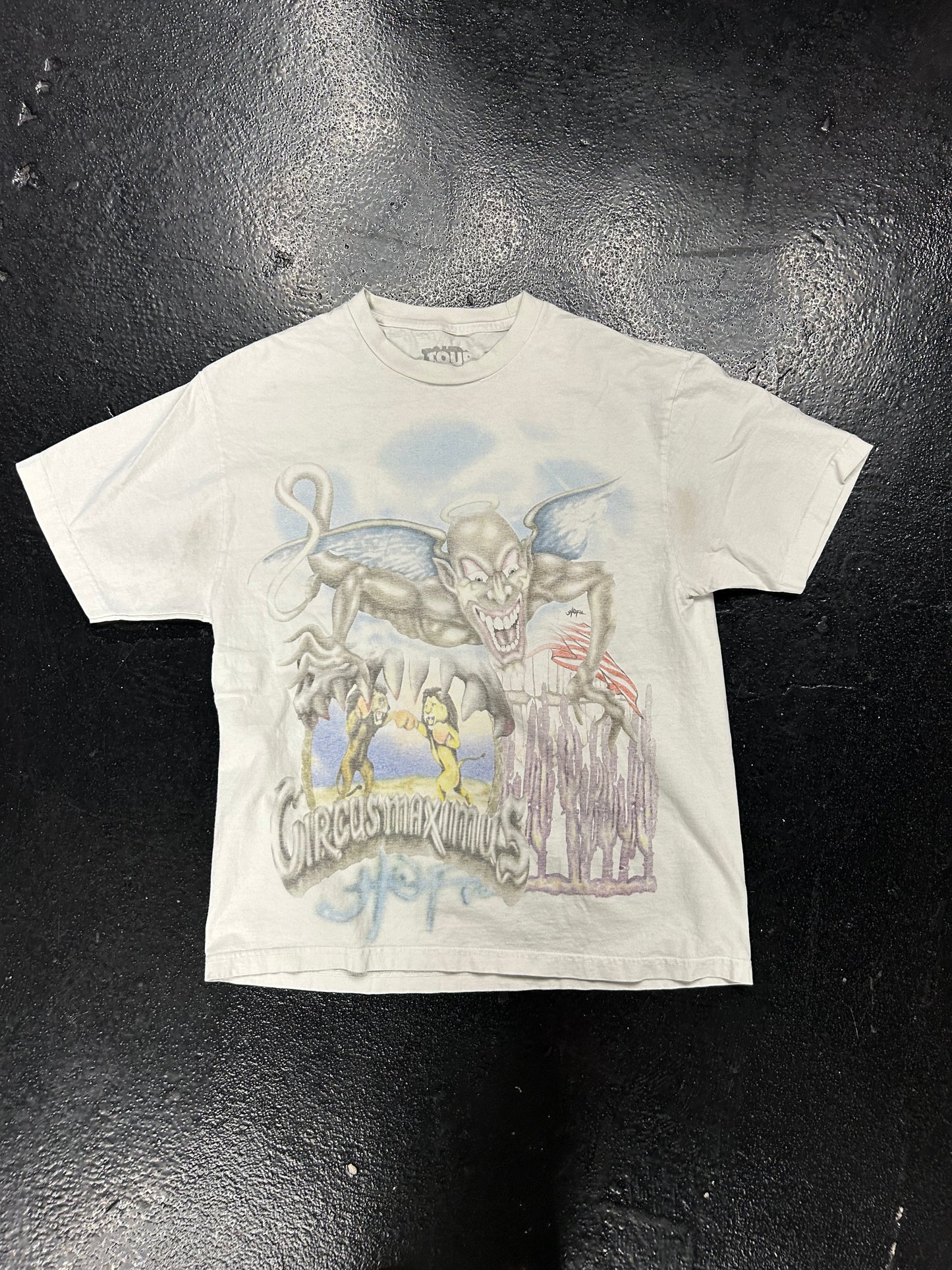 TRAVIS SCOTT CIRCUS MAXIMUS WHITE TEE (PRE OWNED)