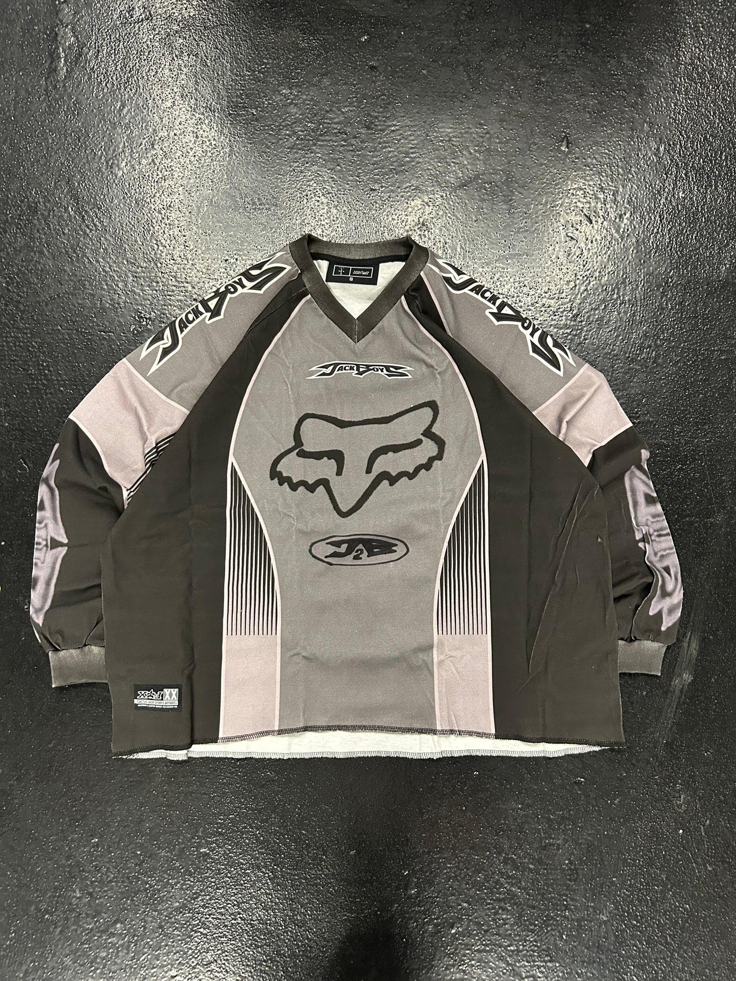 CACTUS JACK X FOX TRAVIS SCOTT GREY RACING MOTO JERSEY (BRAND NEW)