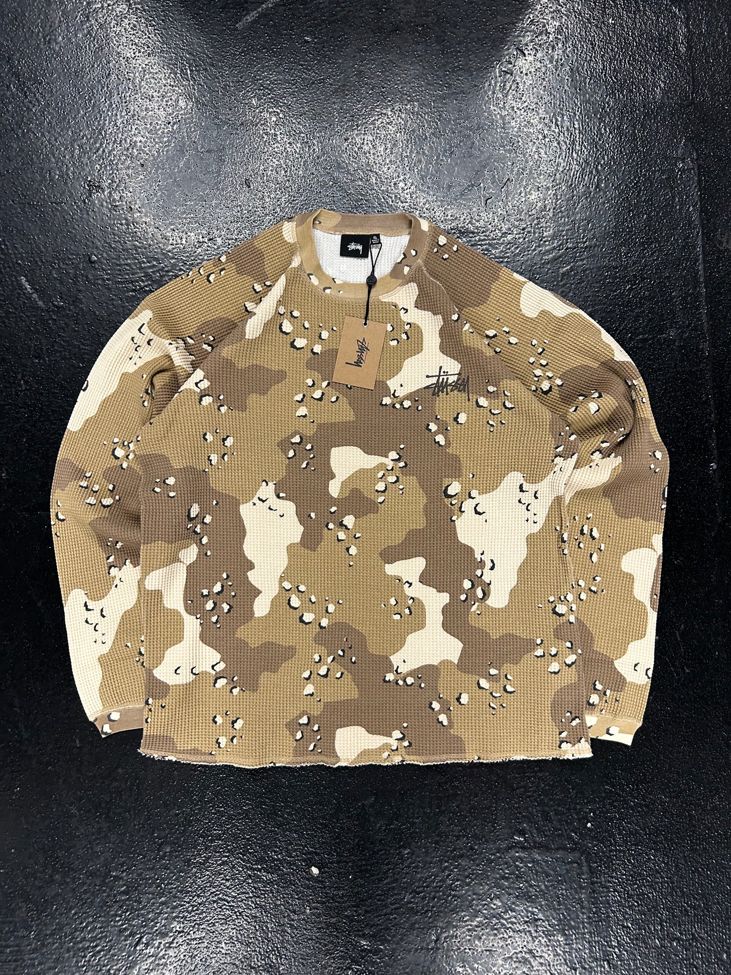 STUSSY DESERT CAMO THERMAL LONG SLEEVE (BRAND NEW)
