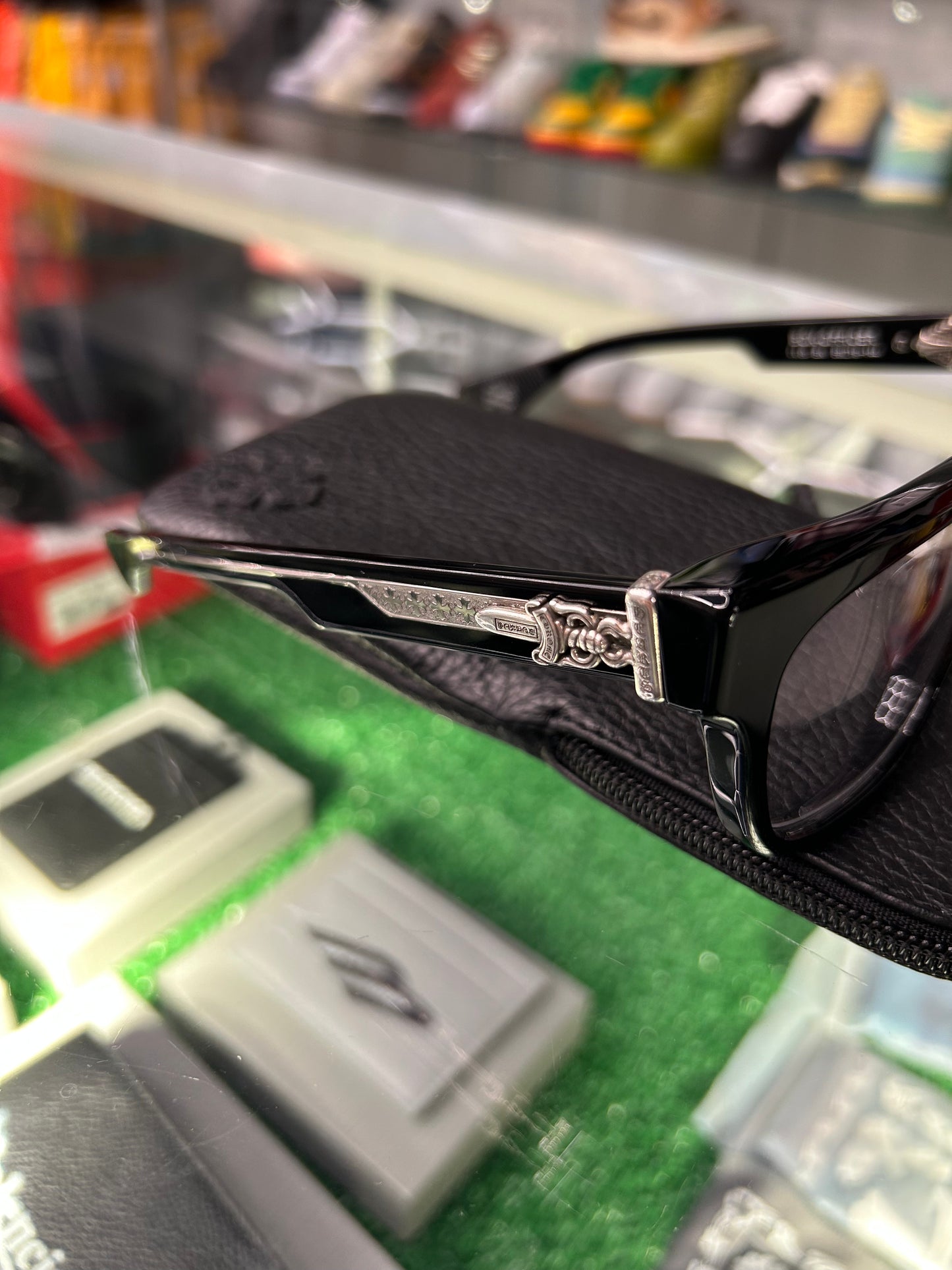 CHROME HEARTS BOX OFFICE BLACK SUNGLASSES (BRAND NEW)