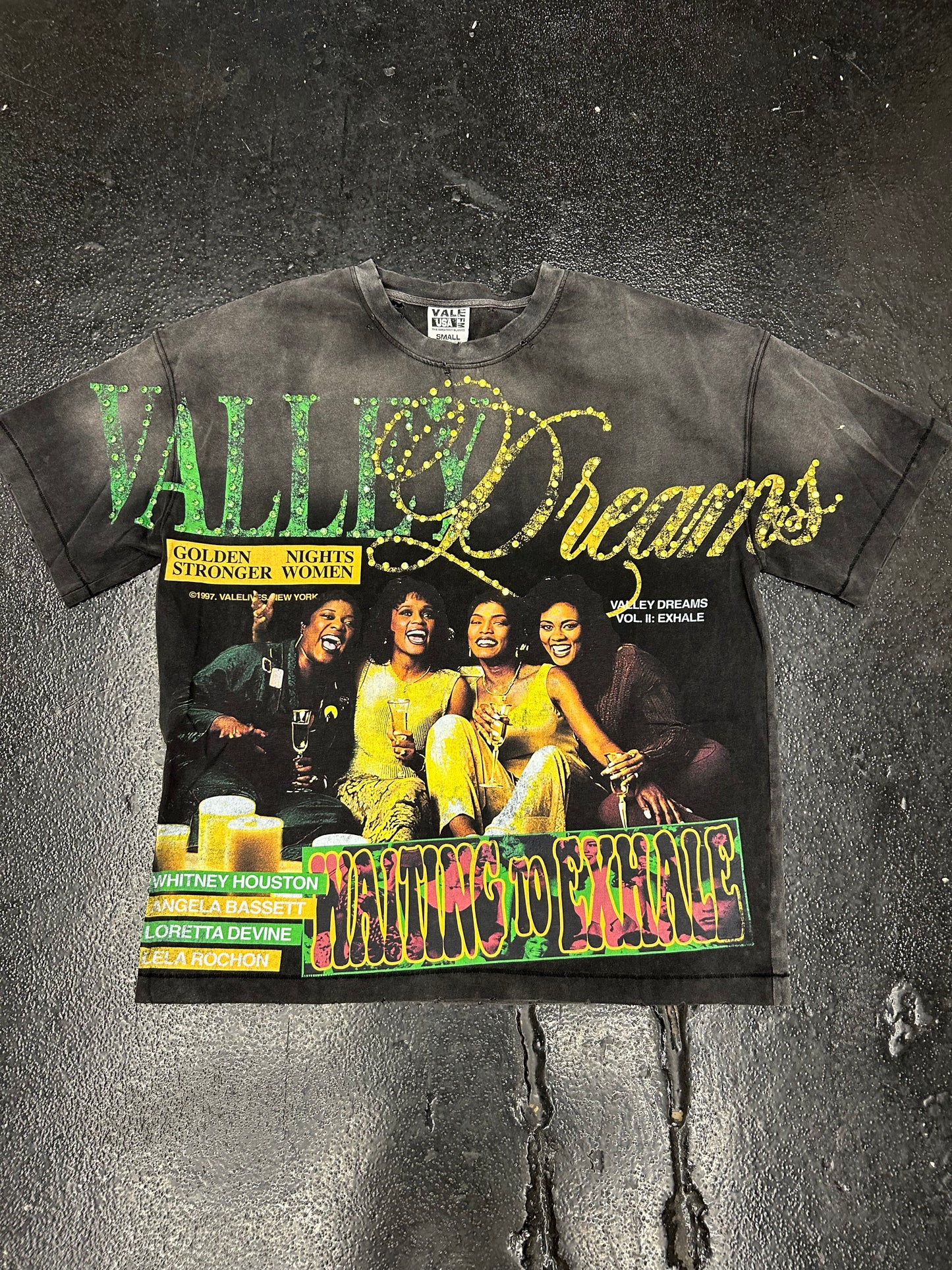 VALE VALLEY DREAMS WAITING TO EXCHANGE BLACK TEE (BRAND NEW)