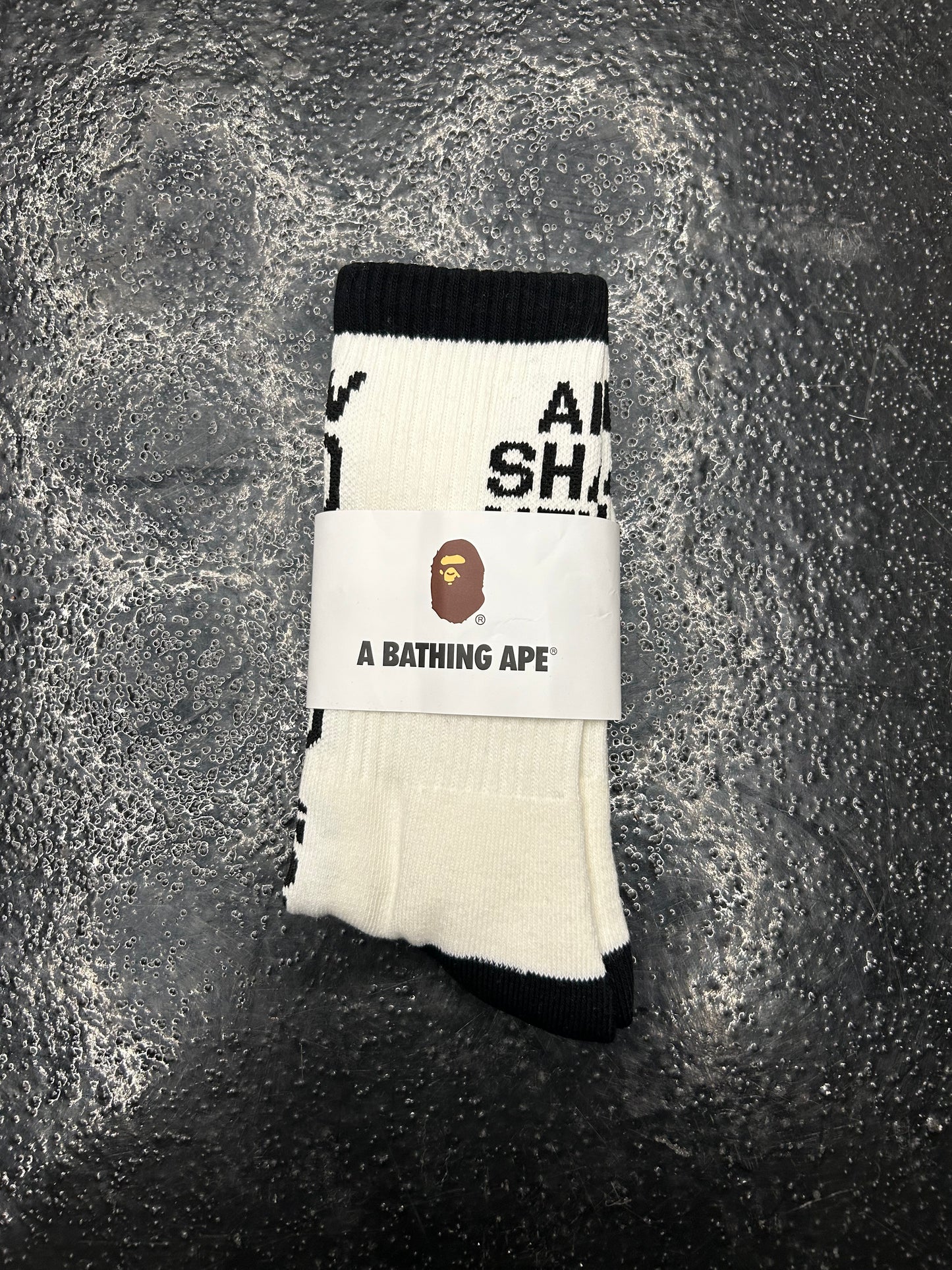 BAPE APE WHITE SOCKS (BRAND NEW)