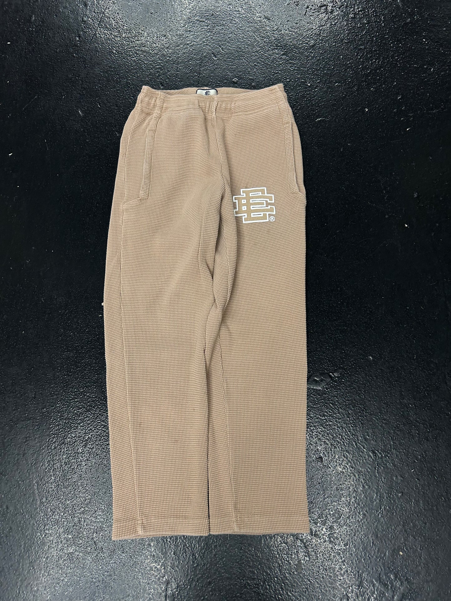 ERIC EMANUEL TAN THERMAL SWEATPANTS (PRE OWNED)