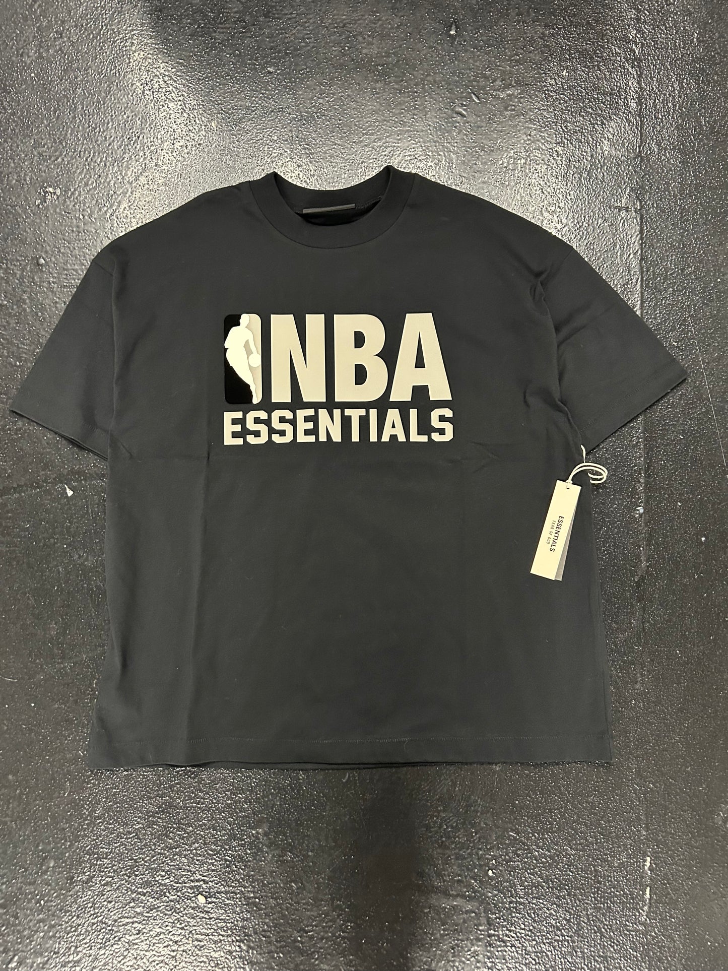 ESSENTIALS NBA BLACK TEE (BRAND NEW)