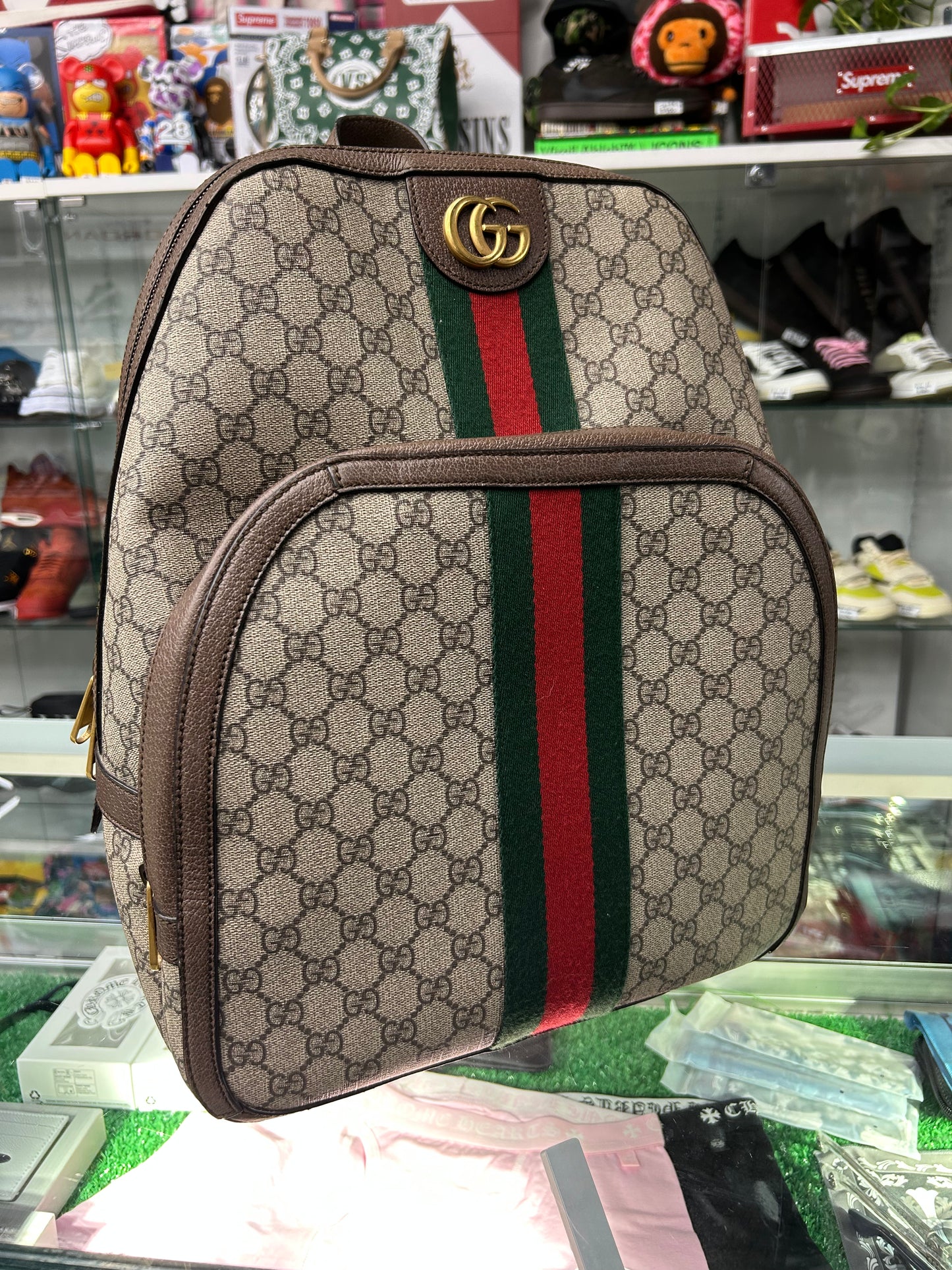 GUCCI MONOGRAM BACKPACK (PRE-OWNED)