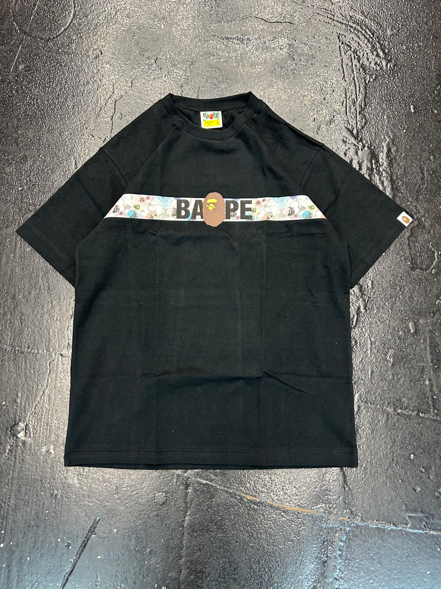 BAPE BATHING APE FLORAL BLACK TEE (BRAND NEW)