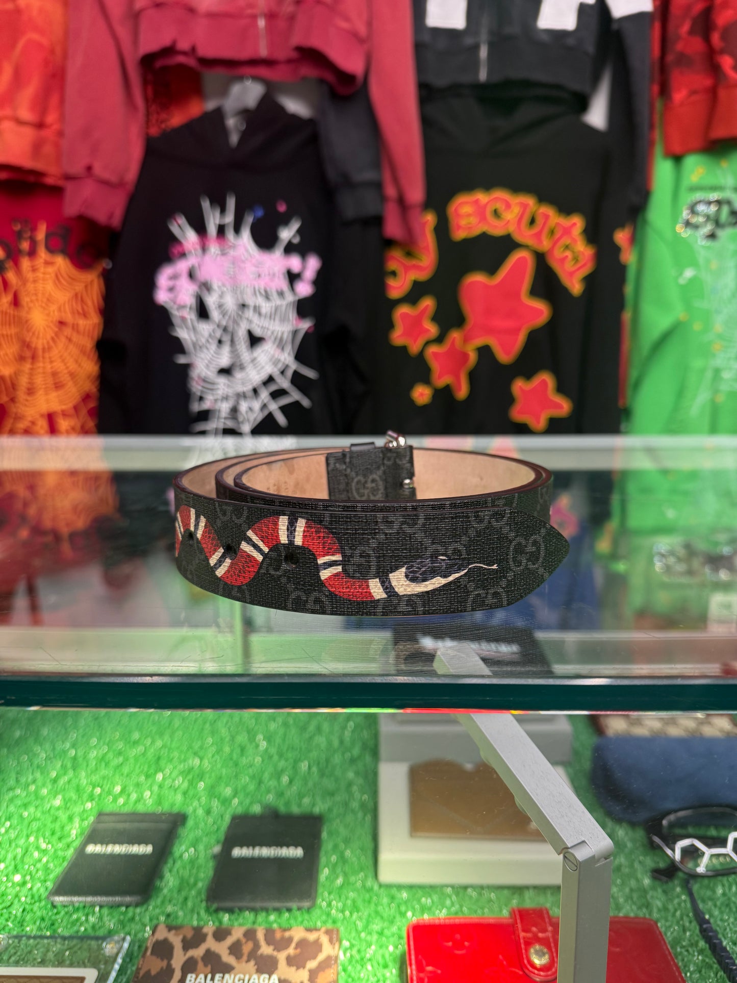 GUCCI GG KING SNAKE BELT (PRE-OWNED) (SIZE 36)