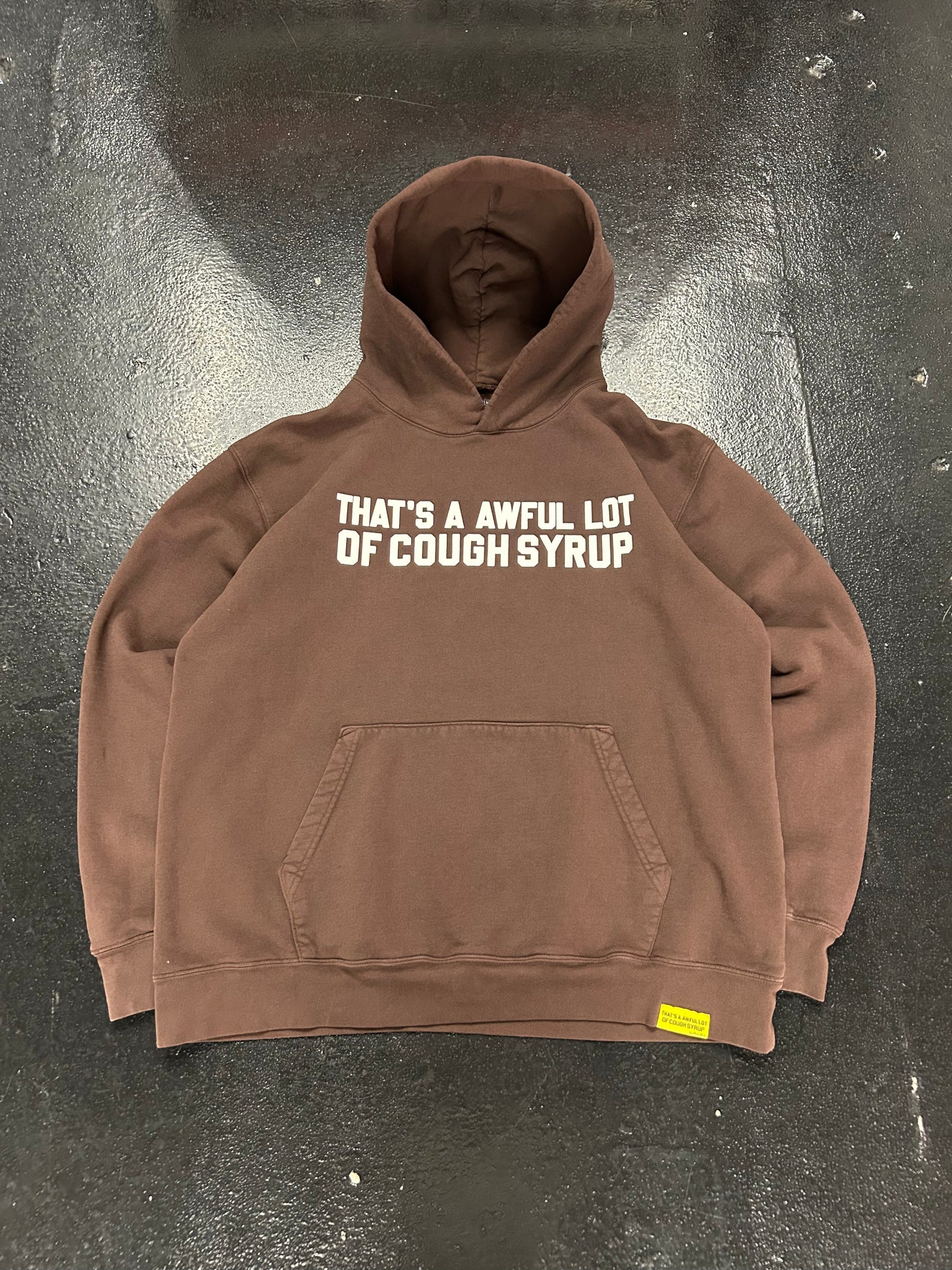 THATS A AWFUL LOT OF COUGH SYRUP BROWN HOODIE (VNDS)