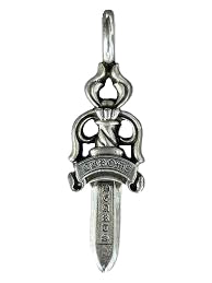 CHROME HEARTS SILVER DOUBLE DAGGER PENDENT (PRE-OWNED)
