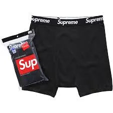 SUPREME 4 PACK BLACK BOXER BRIEFS (BRAND NEW)
