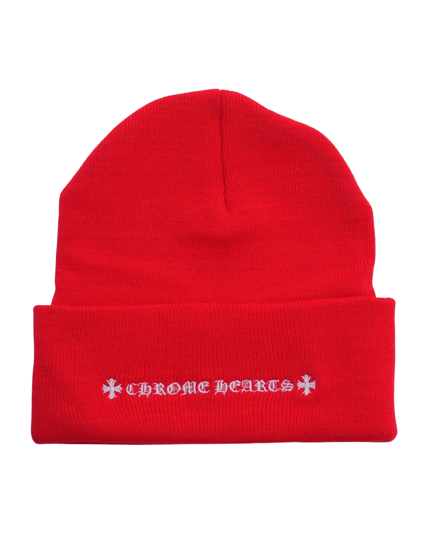 CHROME HEARTS CH RED BEANIE (PRE-OWNED)