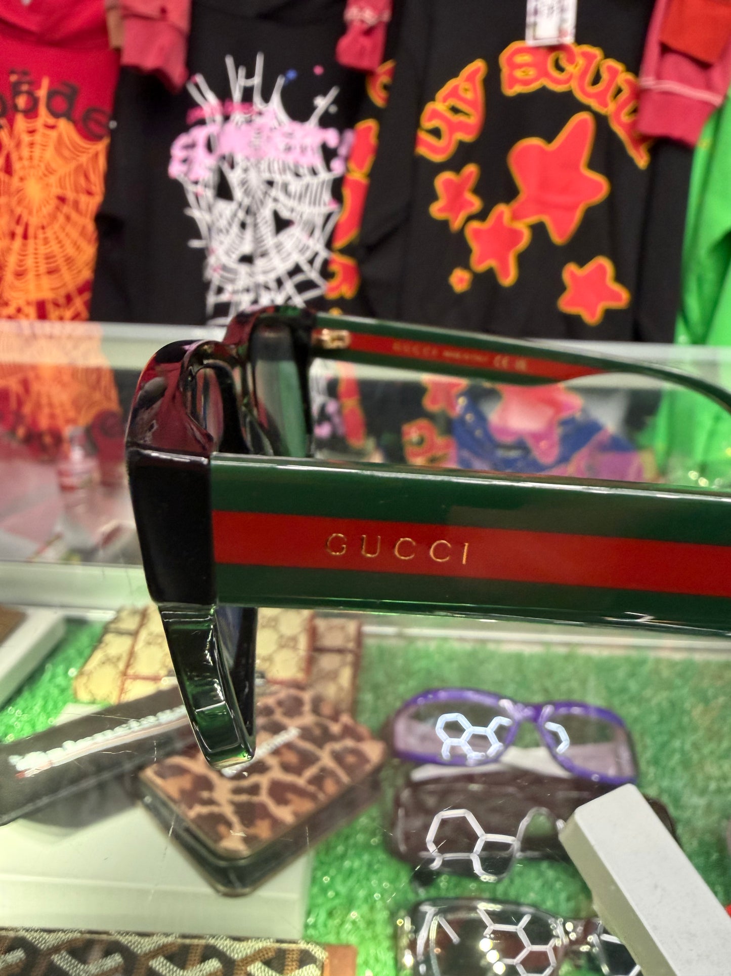 GUCCI SQUARE FRAME SUNGLASSES (PRE-OWNED W/ REPLACEMENT CASE)