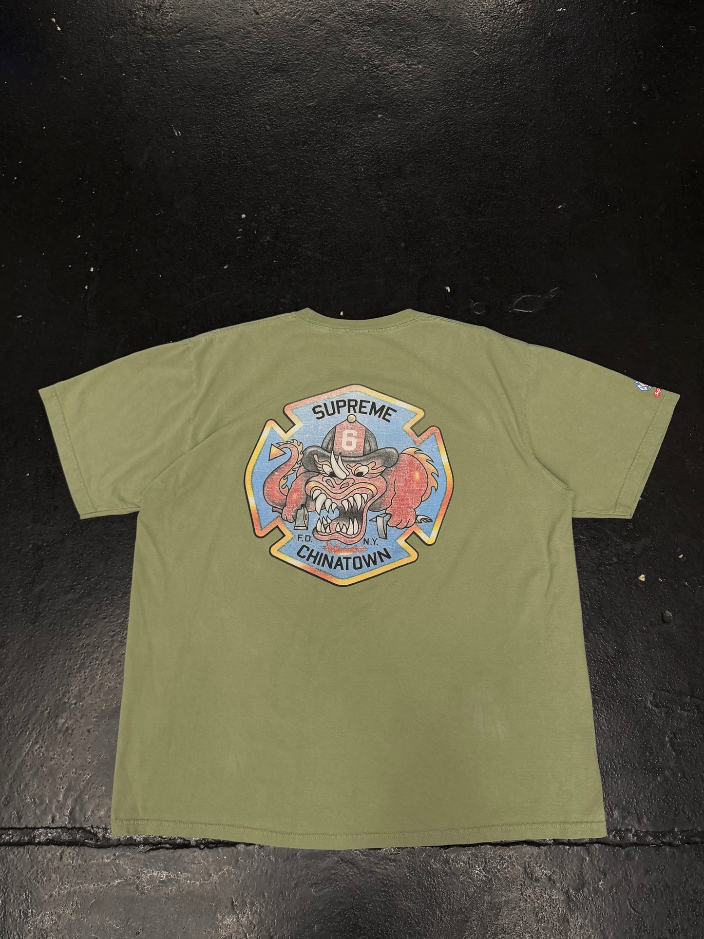SUPREME FDNY ENGINE 9 T-SHIRT (PRE-OWNED)
