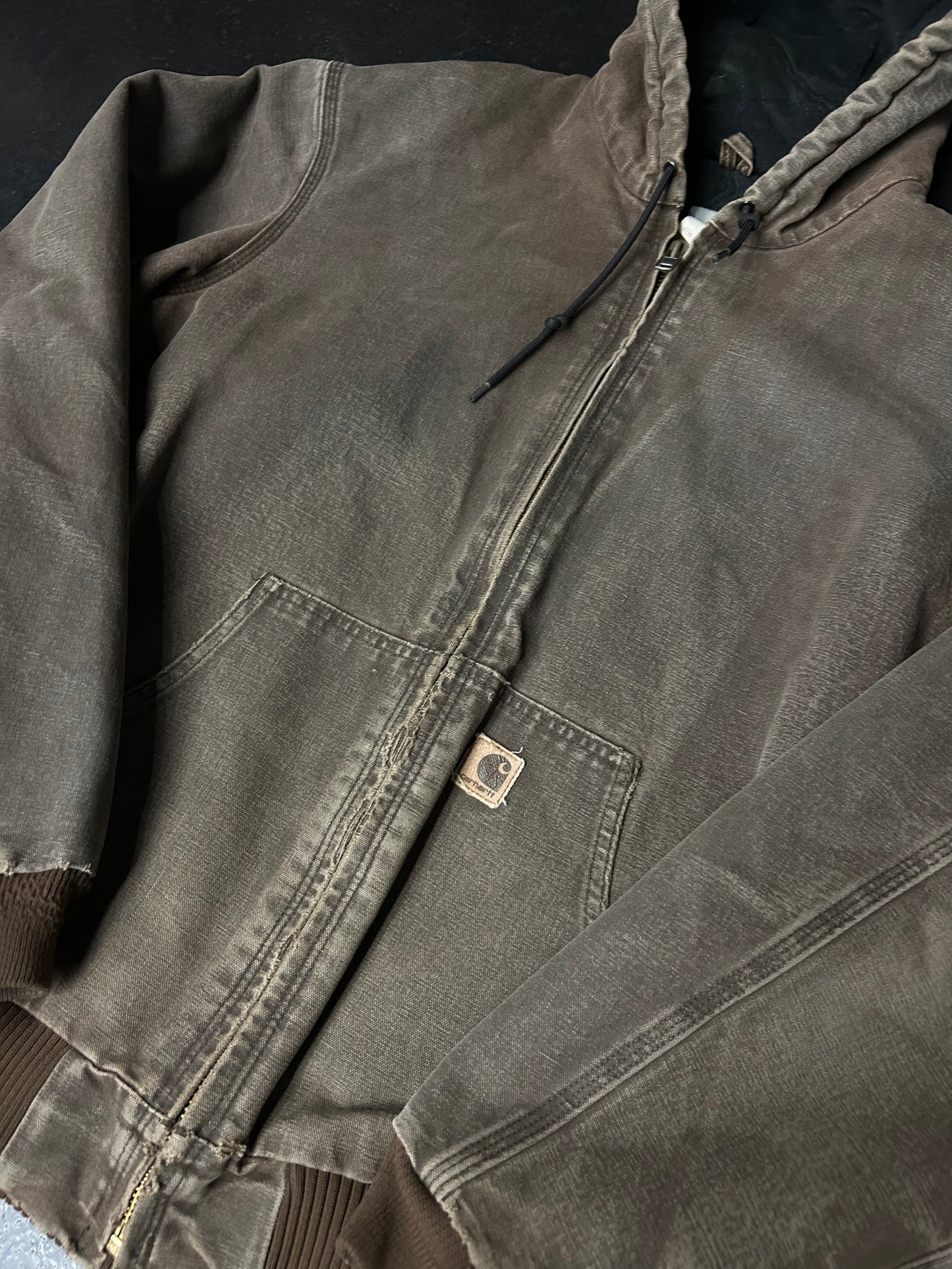 CARHARTT VINTAGE GREEN HOODED JACKET (PRE-OWNED)