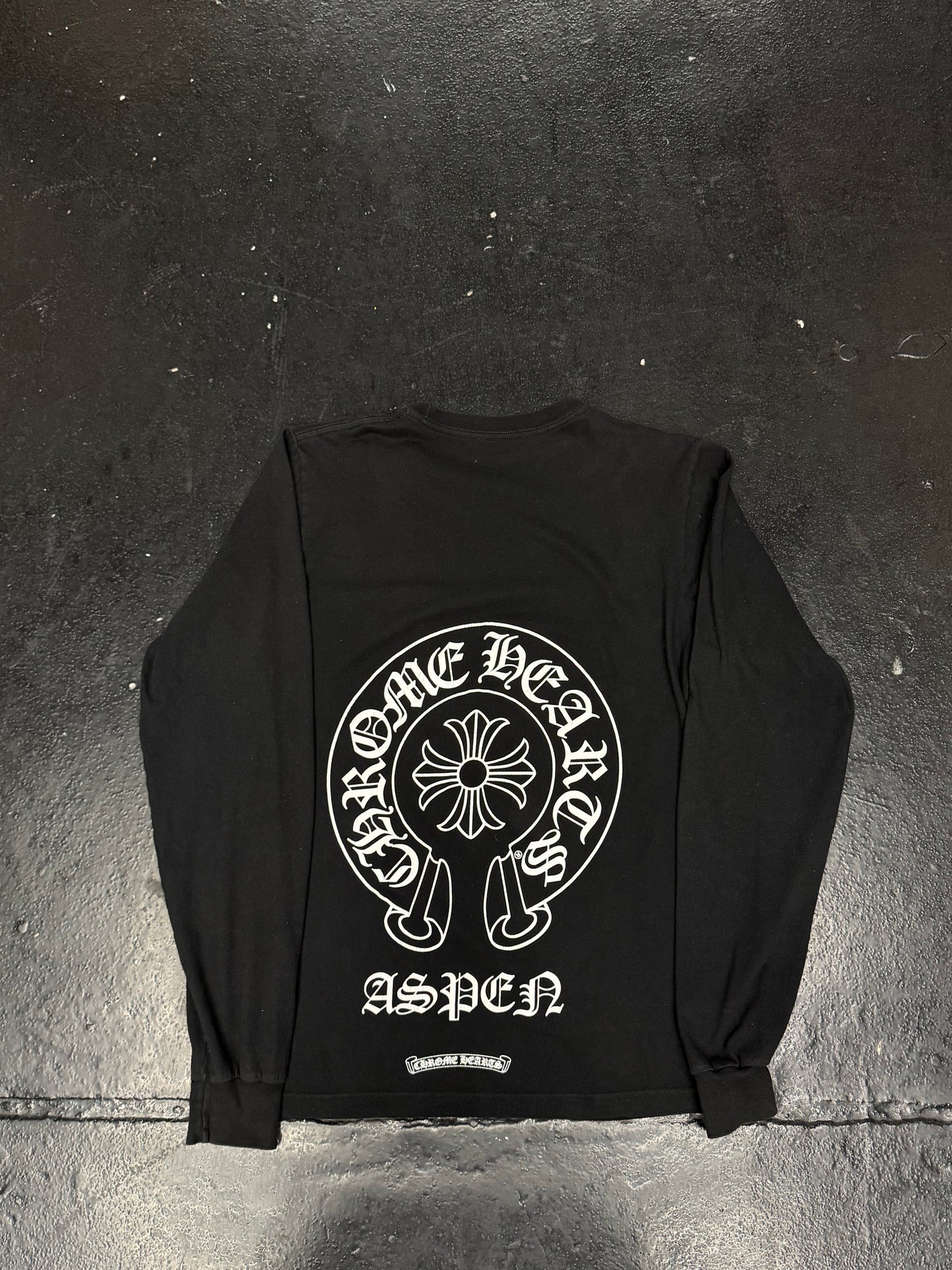 CHROME HEARTS FLORAL HORSESHOE ASPEN LONG SLEEVE T-SHIRT (PRE-OWNED)