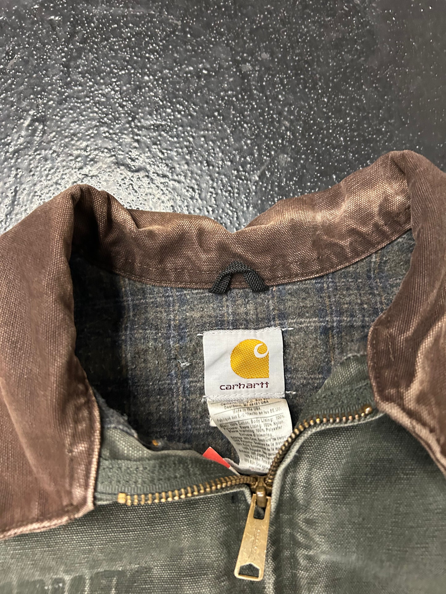 CARHARTT GREEN DETROIT BLANKET LINED JACKET (PRE-OWNED)