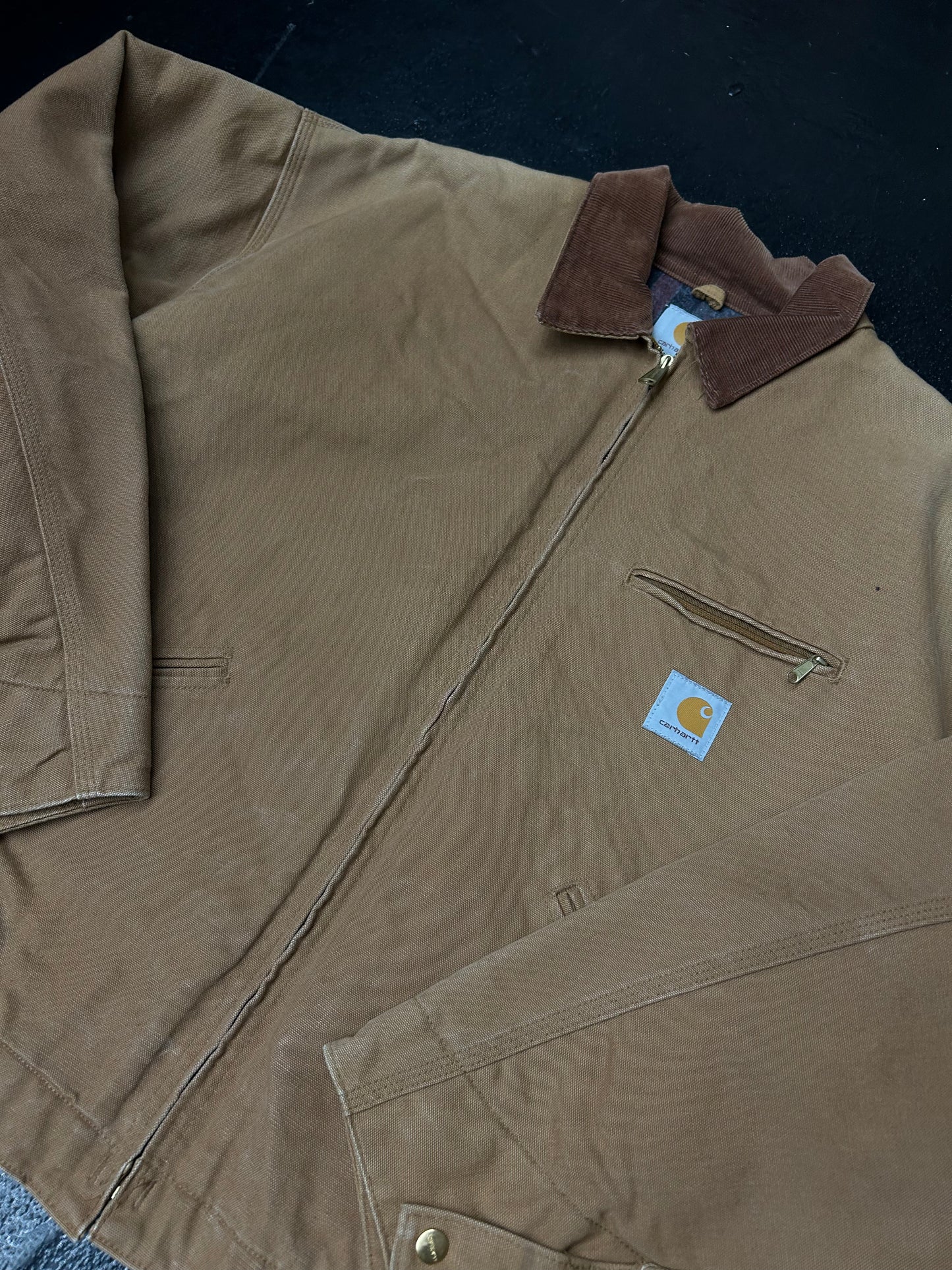 CARHARTT TAN DETROIT BLANKET LINED JACKET (PRE-OWNED)