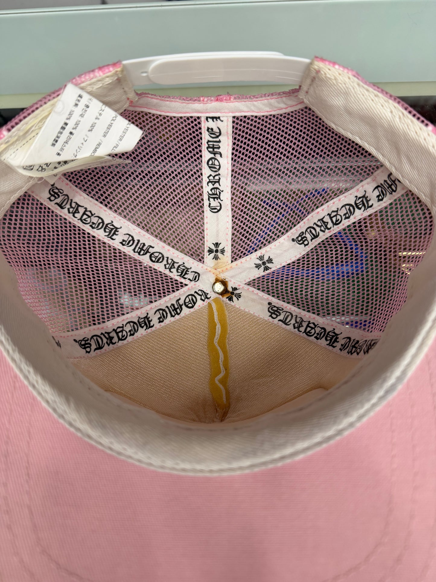 CHROME HEARTS PINK F**K TRUCKER HAT (PRE-OWNED)