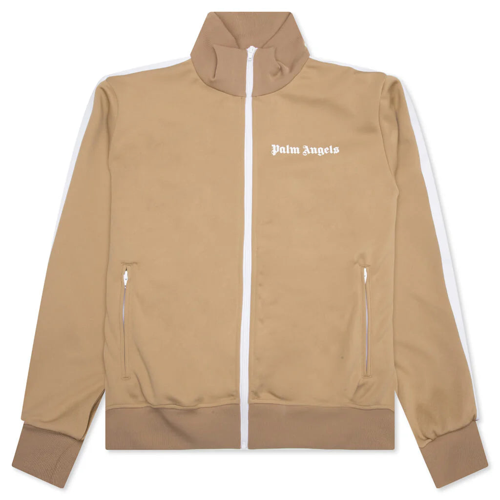 PALM ANGELS WHITE/ BEIGE TRACK JACKET (PRE-OWNED)